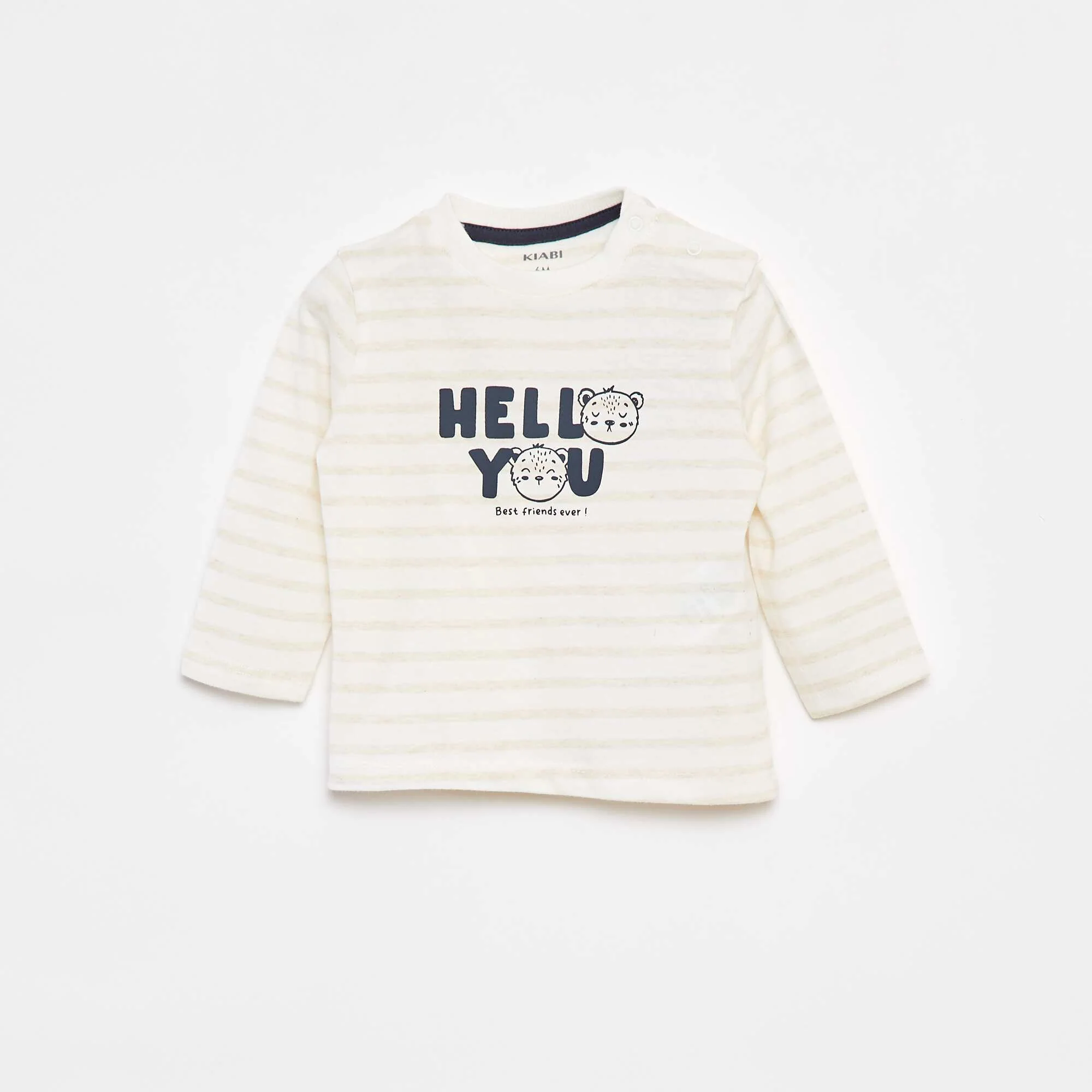 Long-sleeved T-shirt + trousers set - 2-piece set BEIGE - Image 3