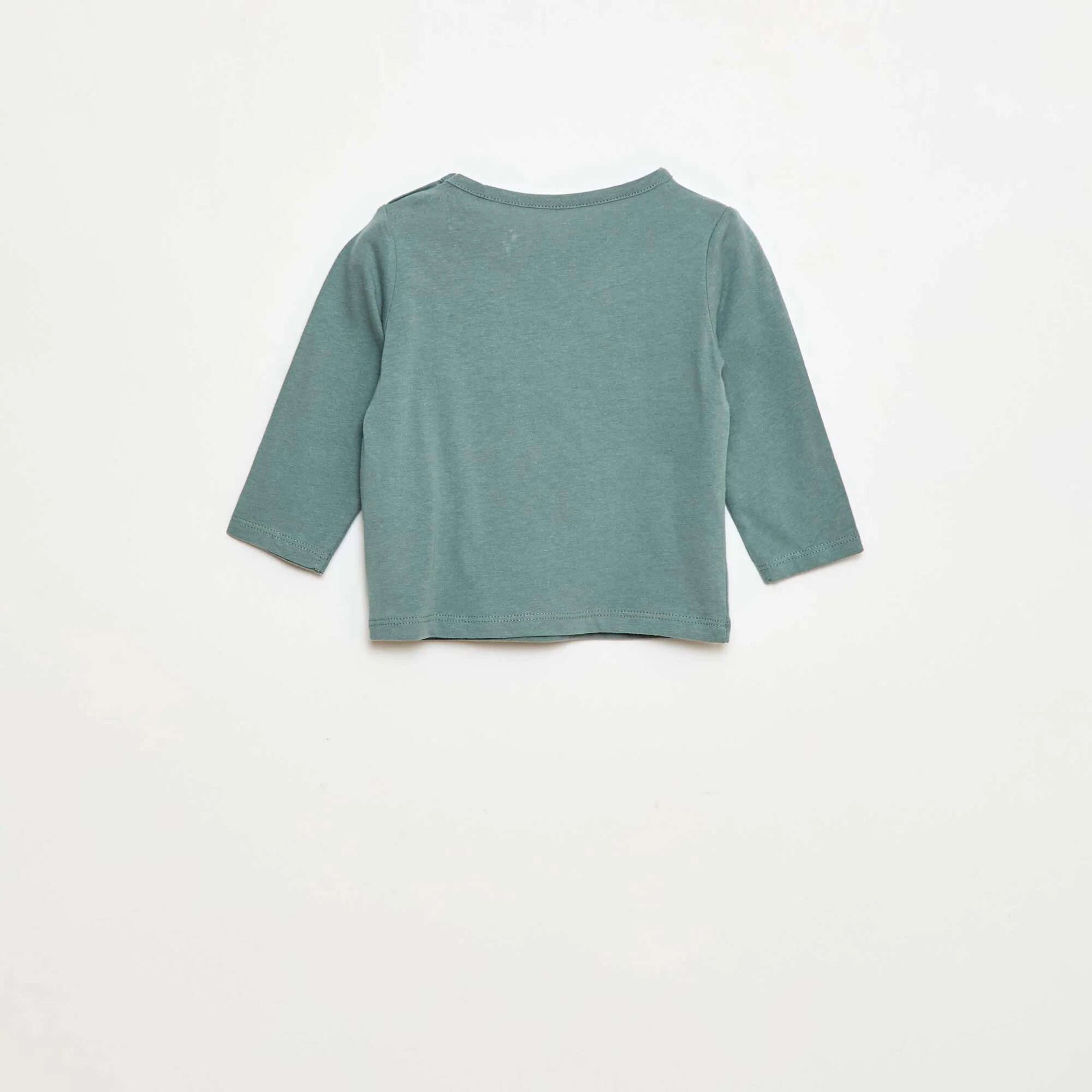 Long-sleeved T-shirt with cute design BLUE - Image 3