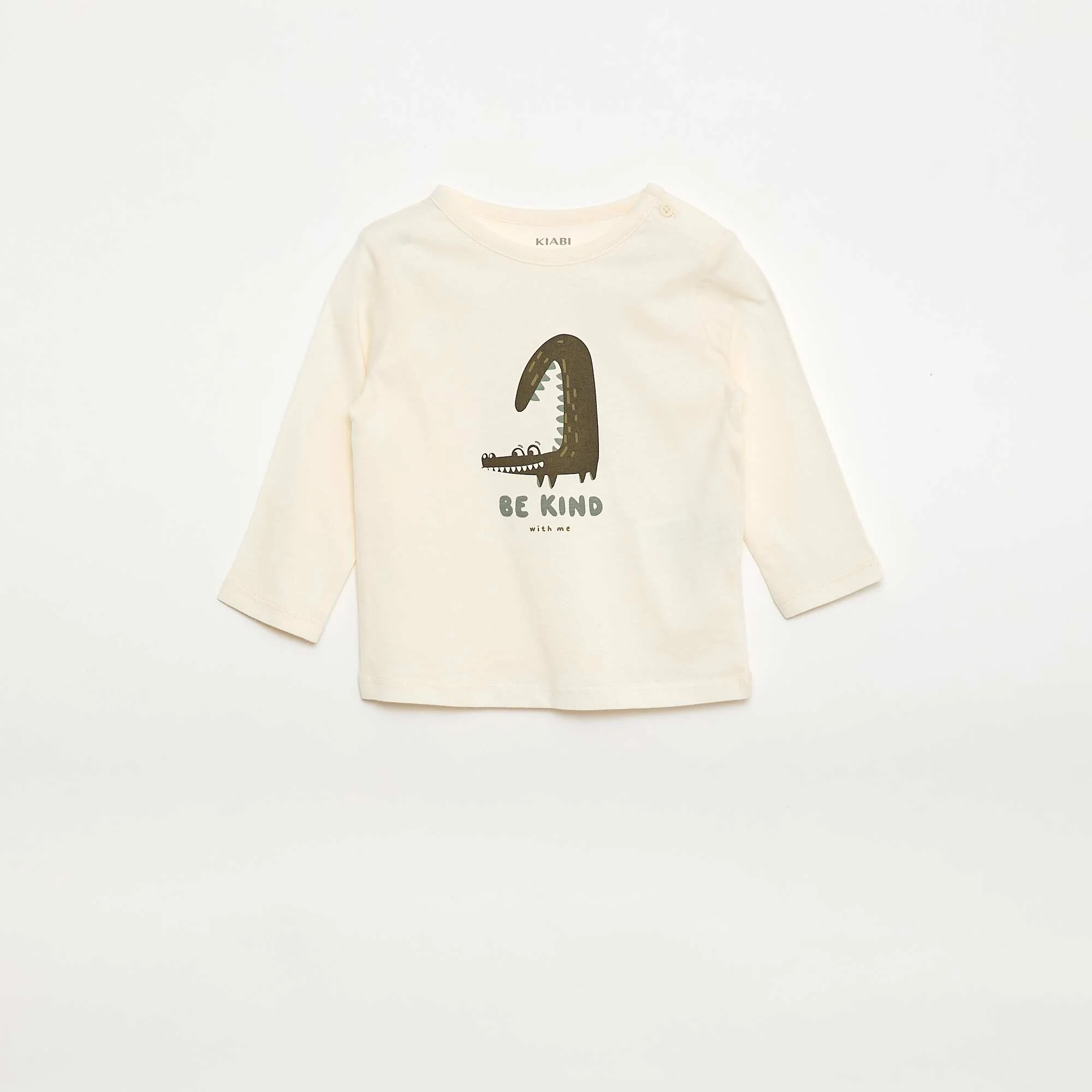 Long-sleeved T-shirt with cute design WHITE