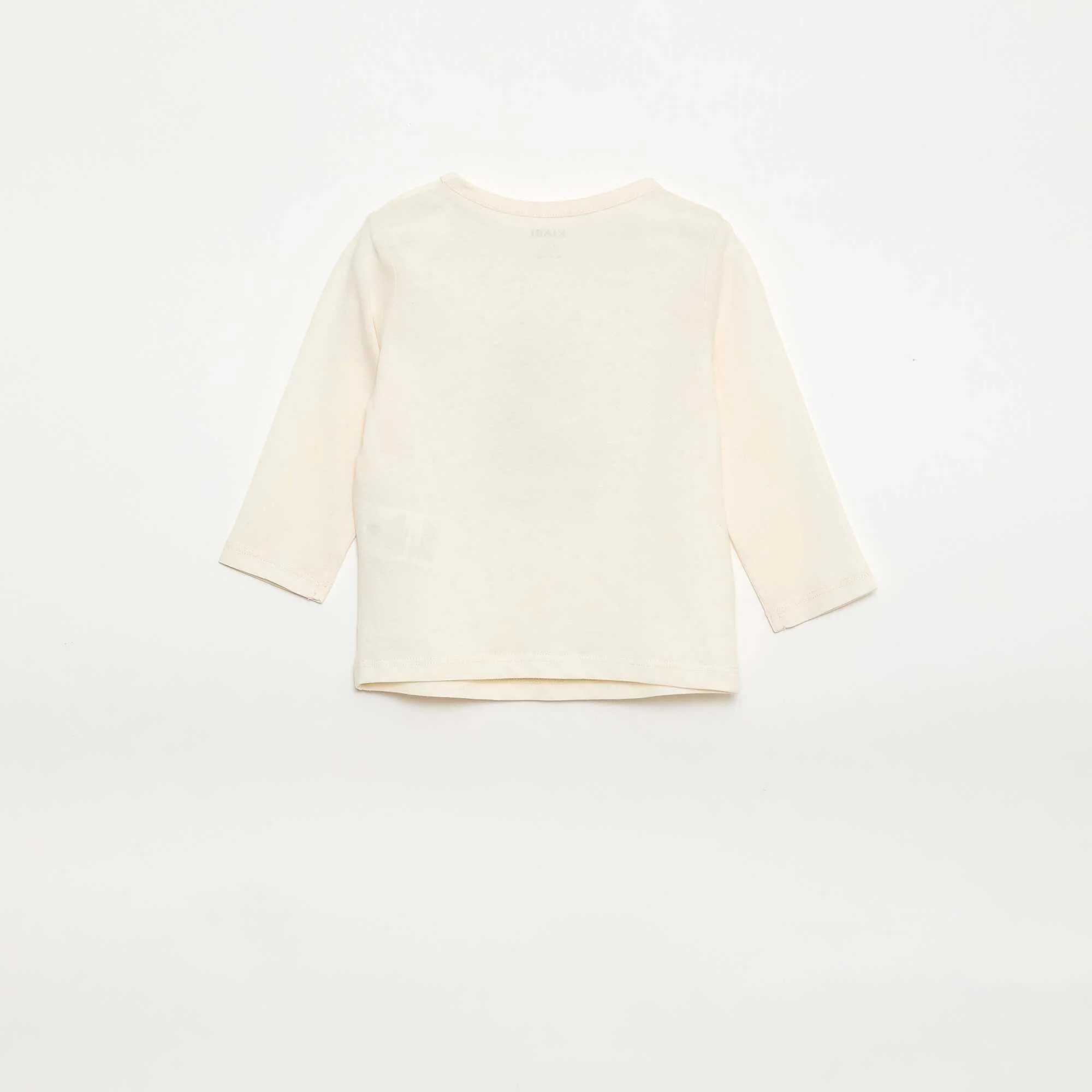 Long-sleeved T-shirt with cute design WHITE - Image 3