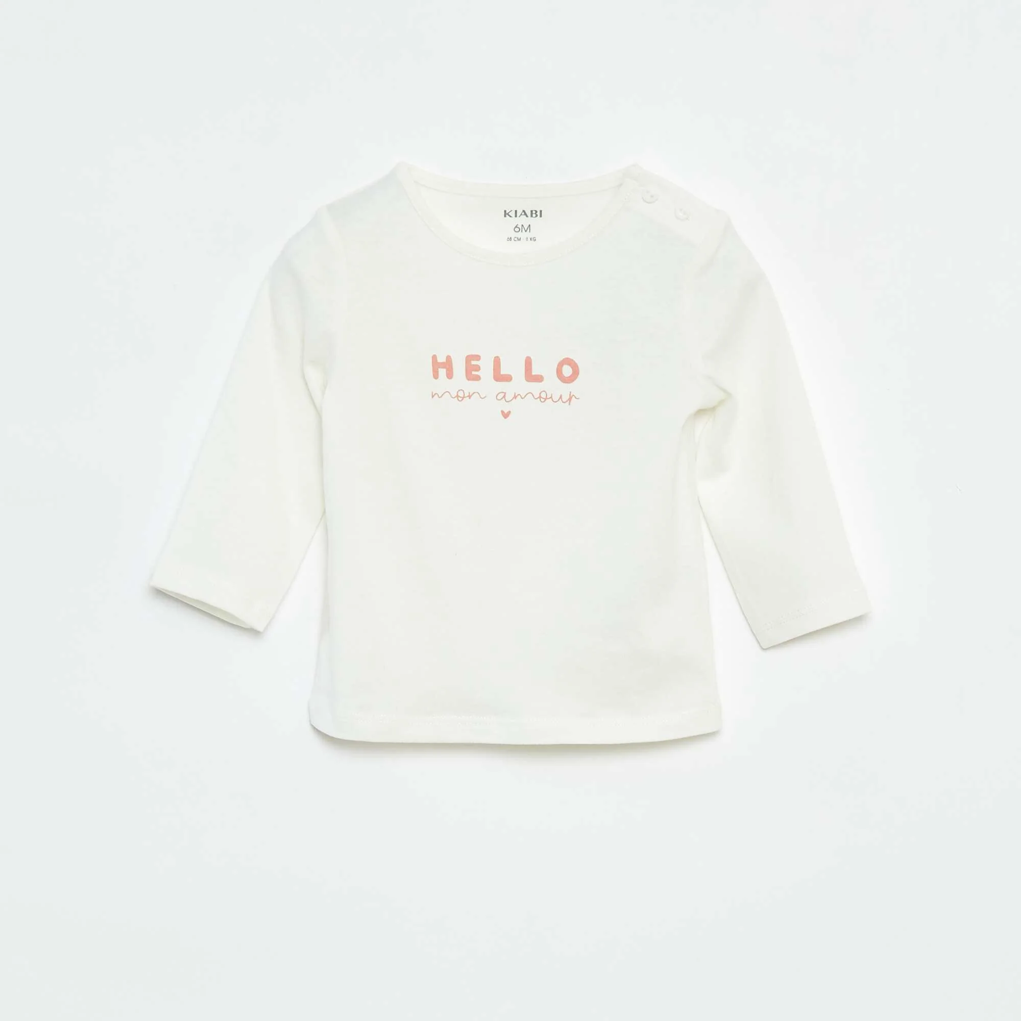 Long-sleeved T-shirt with print WHITE