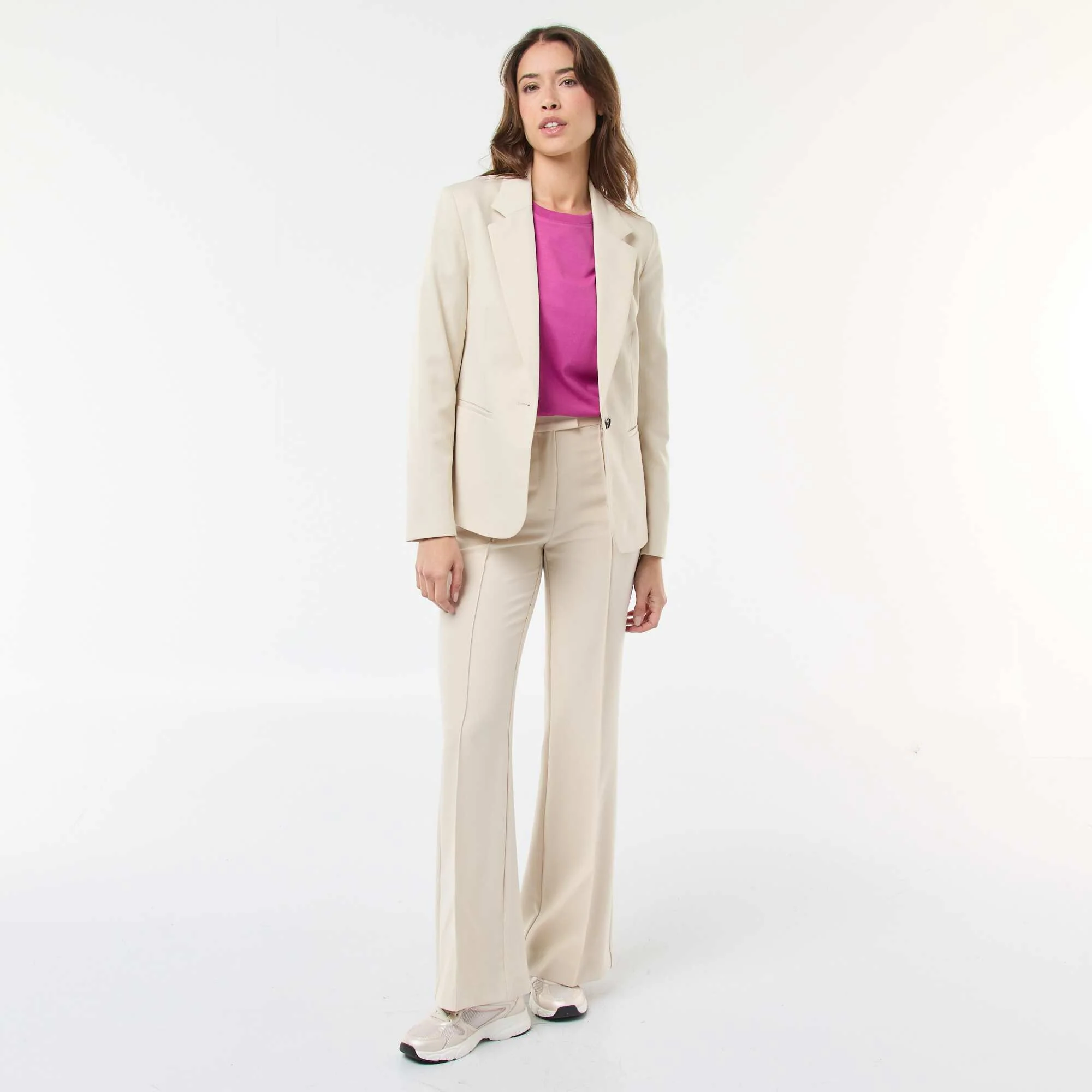 Long-sleeved tailored jacket BEIGE - Image 2