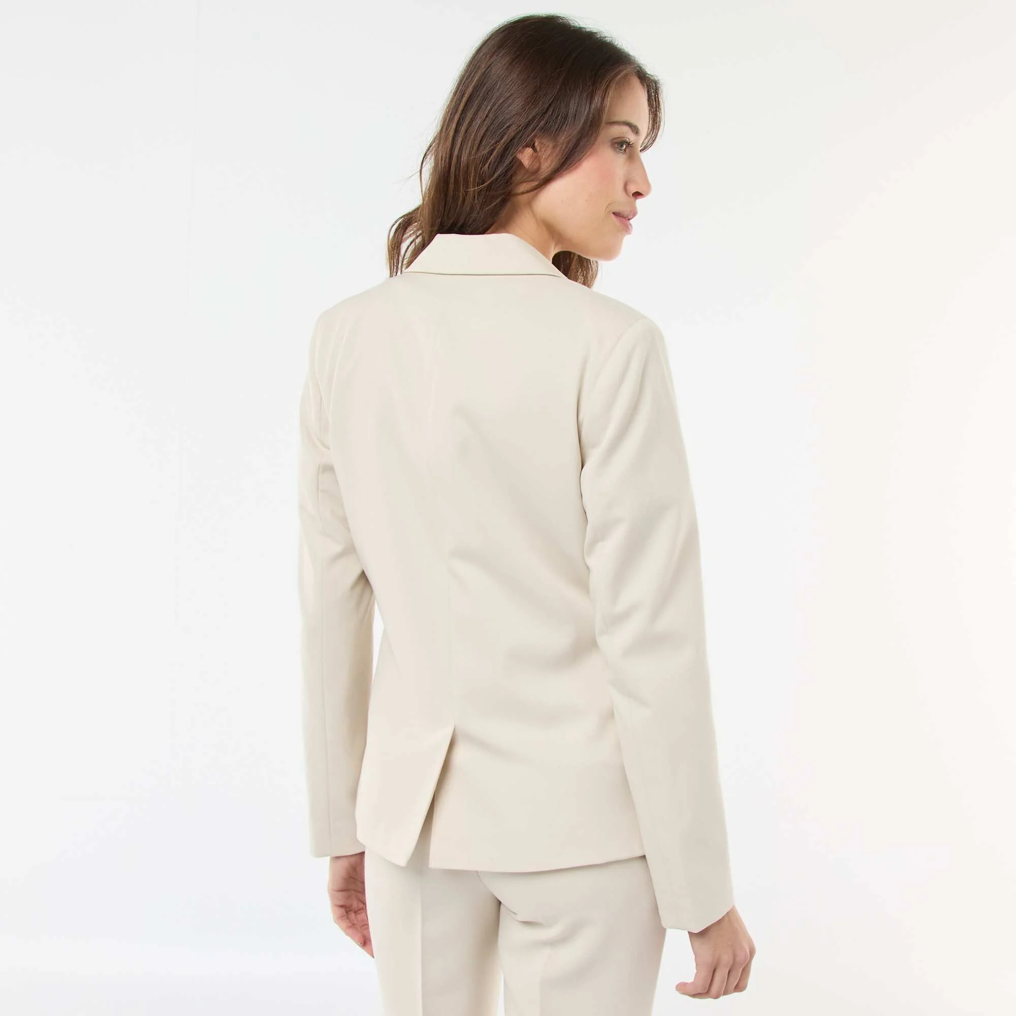 Long-sleeved tailored jacket BEIGE - Image 3