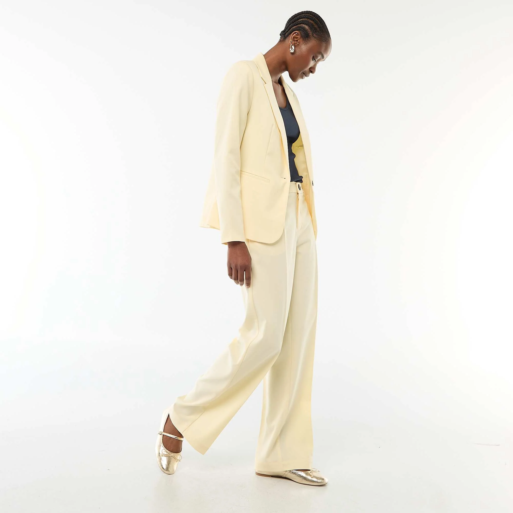 Long-sleeved tailored jacket BEIGE - Image 2