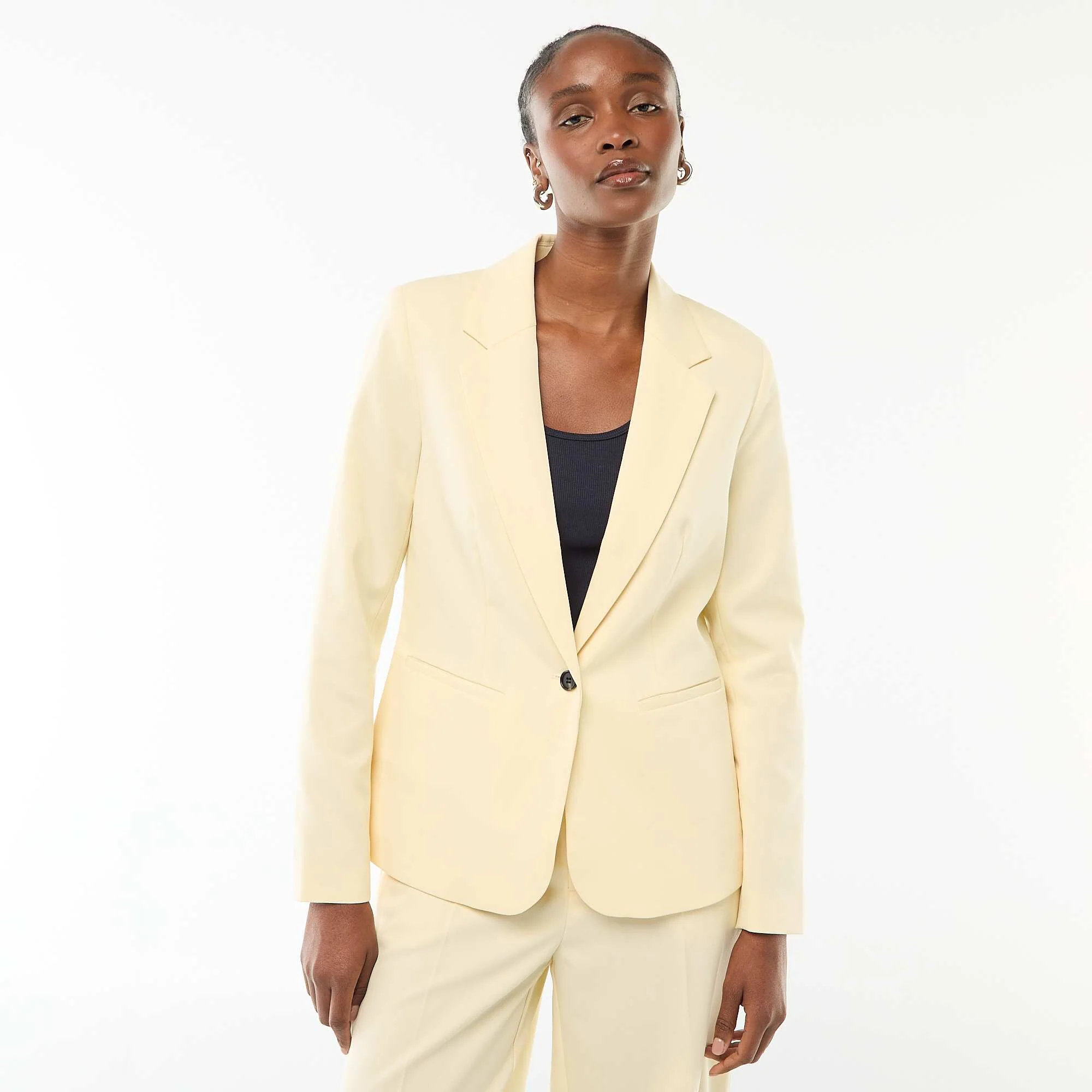 Long-sleeved tailored jacket BEIGE - Image 5