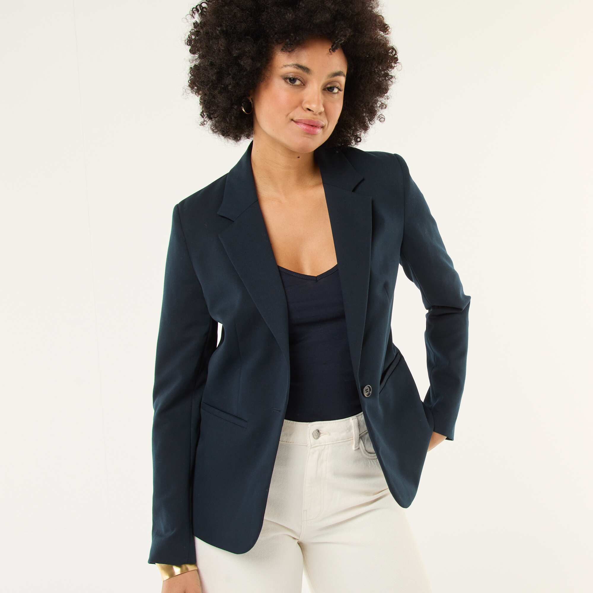 Long-sleeved tailored jacket BLUE
