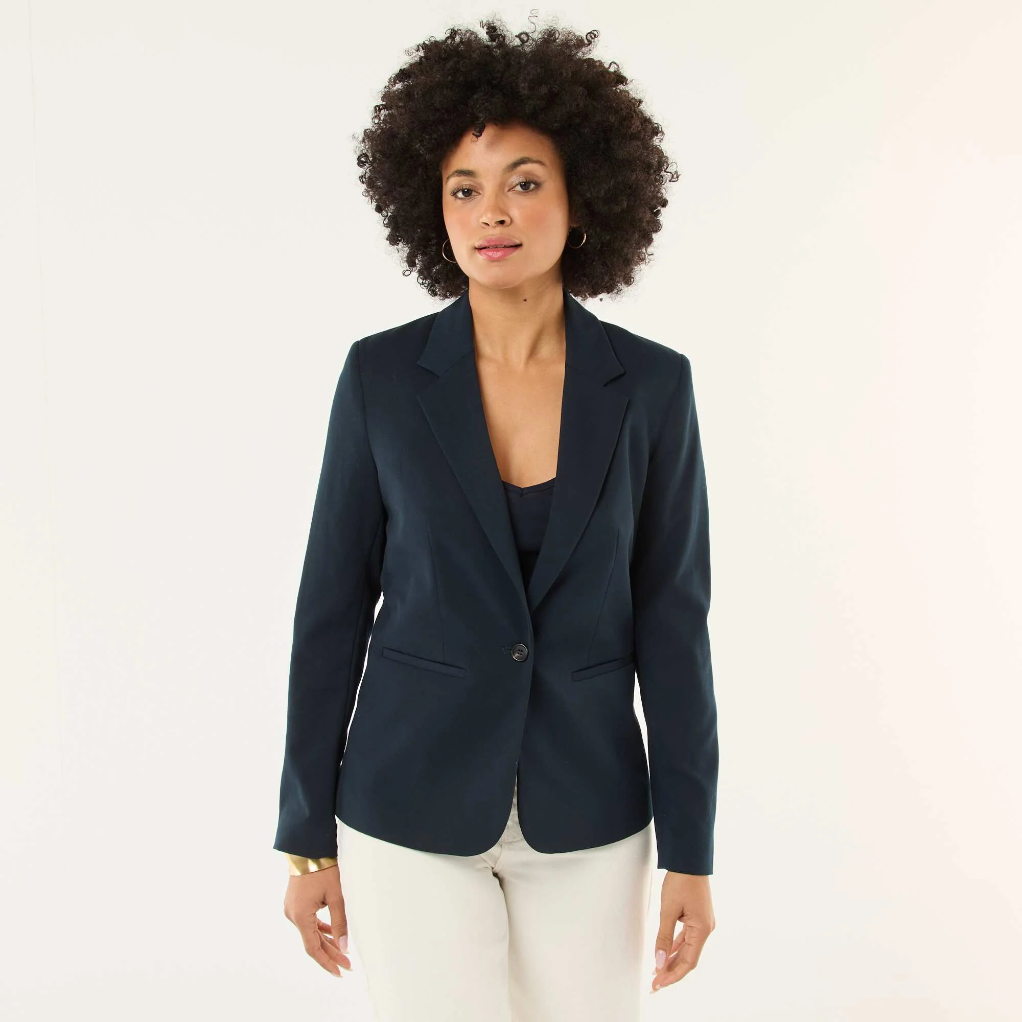 Long-sleeved tailored jacket BLUE - Image 3