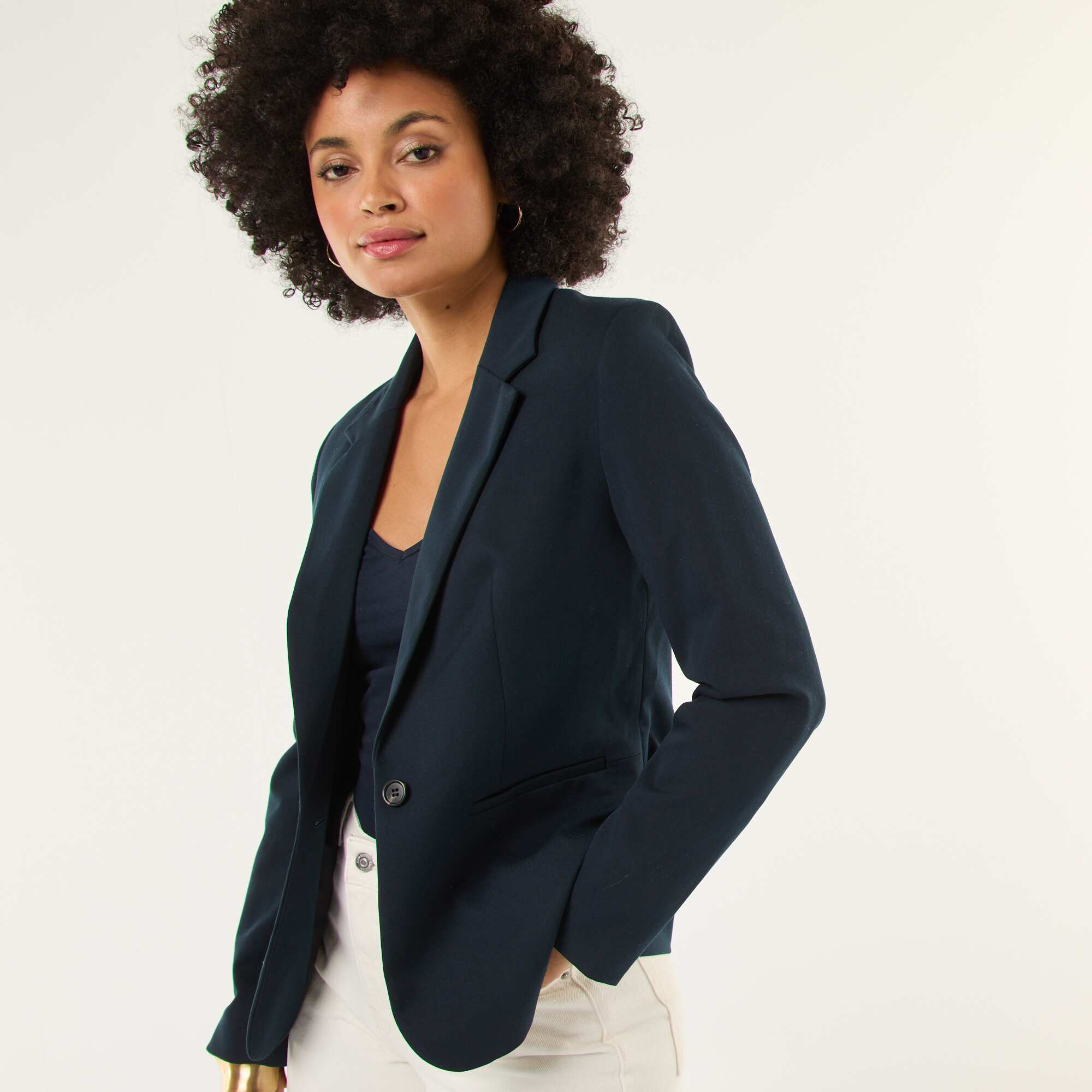 Long-sleeved tailored jacket BLUE - Image 4