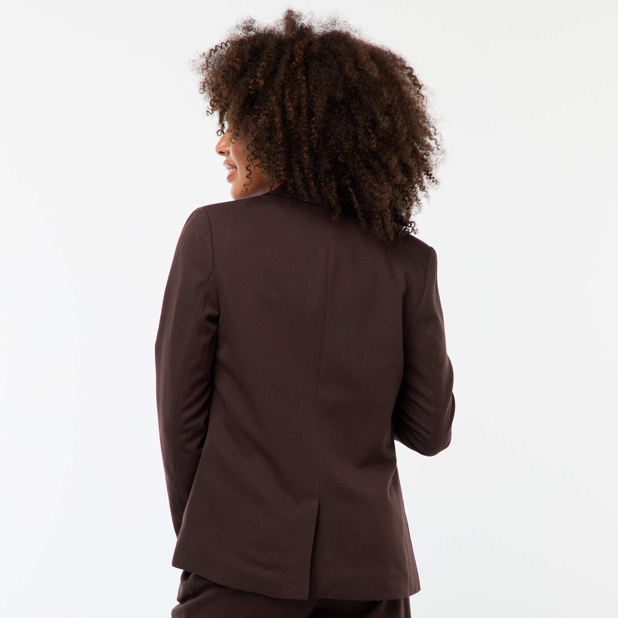 Long-sleeved tailored jacket BROWN - Image 3