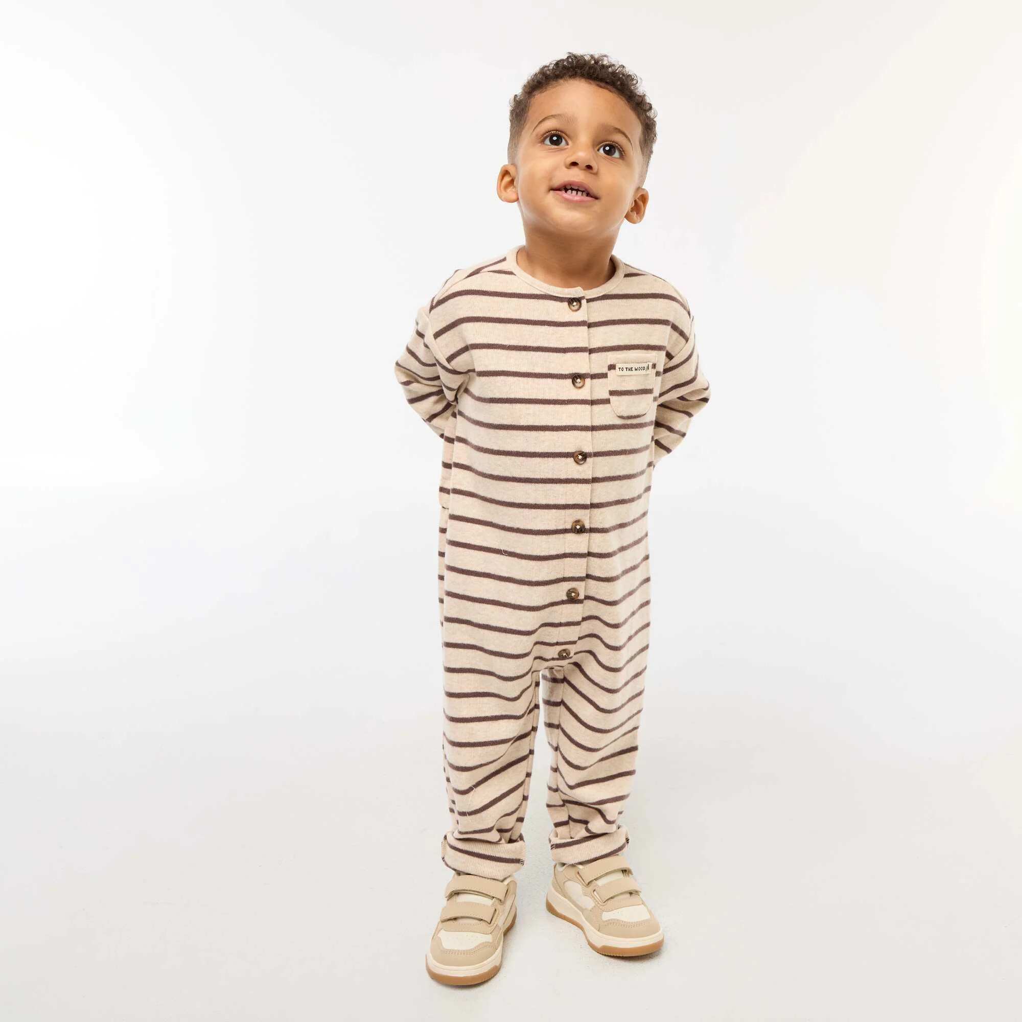 Long Snug Knit Jumpsuit BROWN