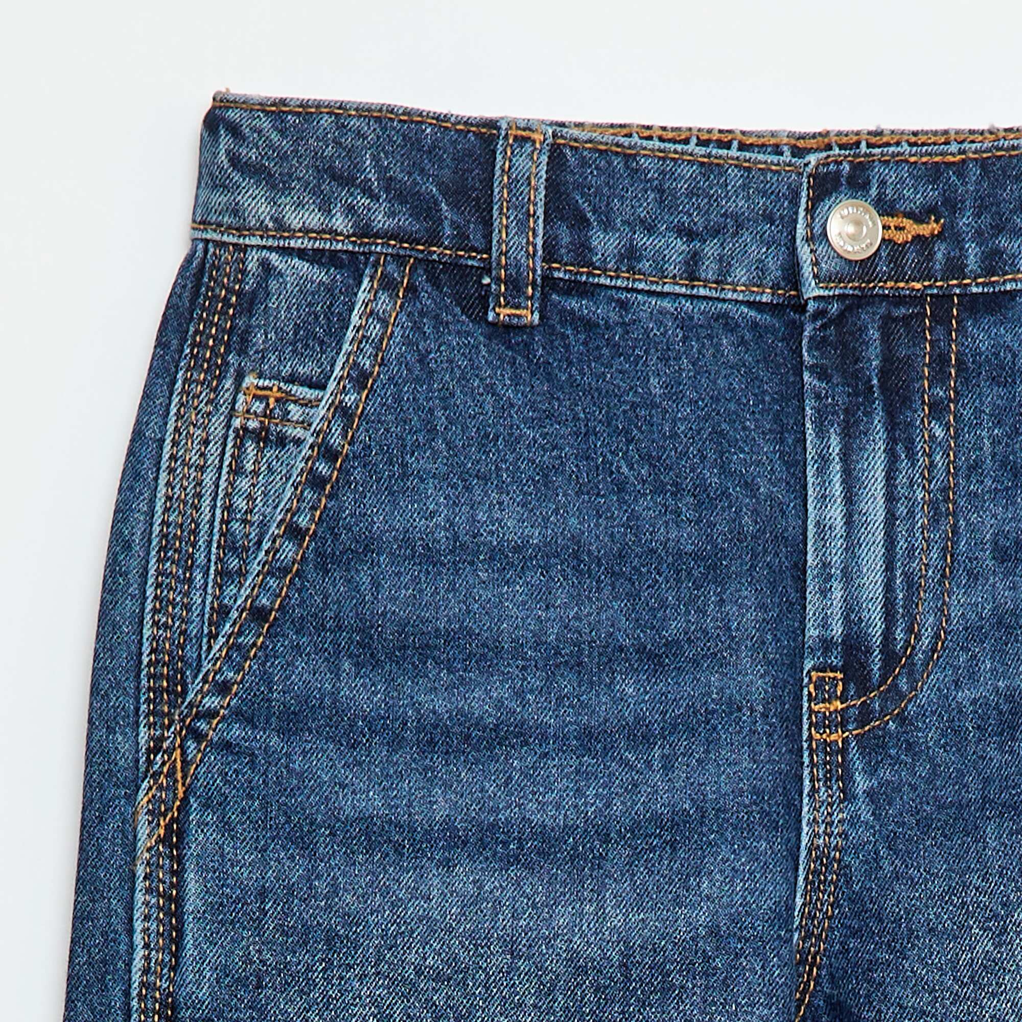 Loose Jeans with Large Pockets BLUE - Image 3