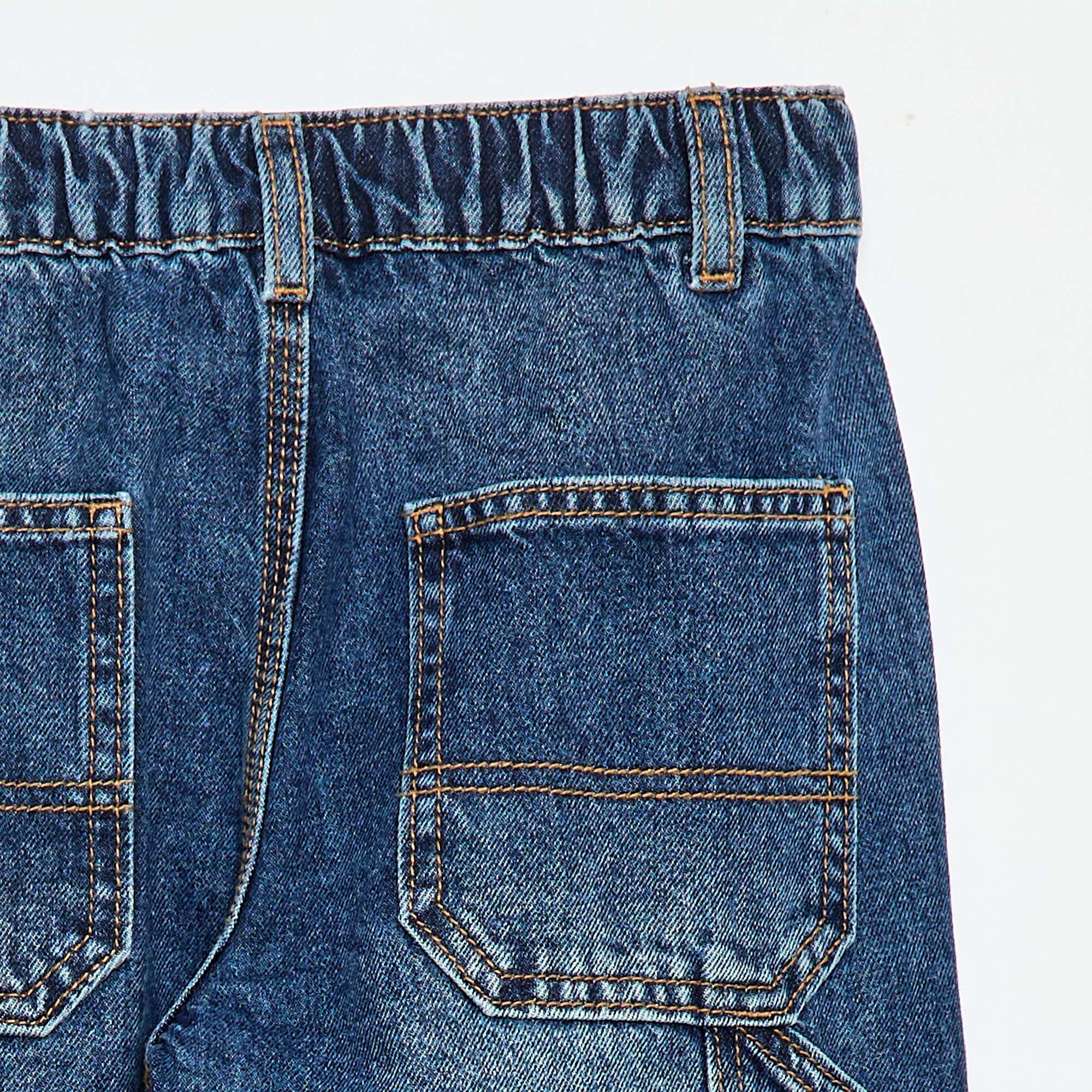 Loose Jeans with Large Pockets BLUE - Image 4