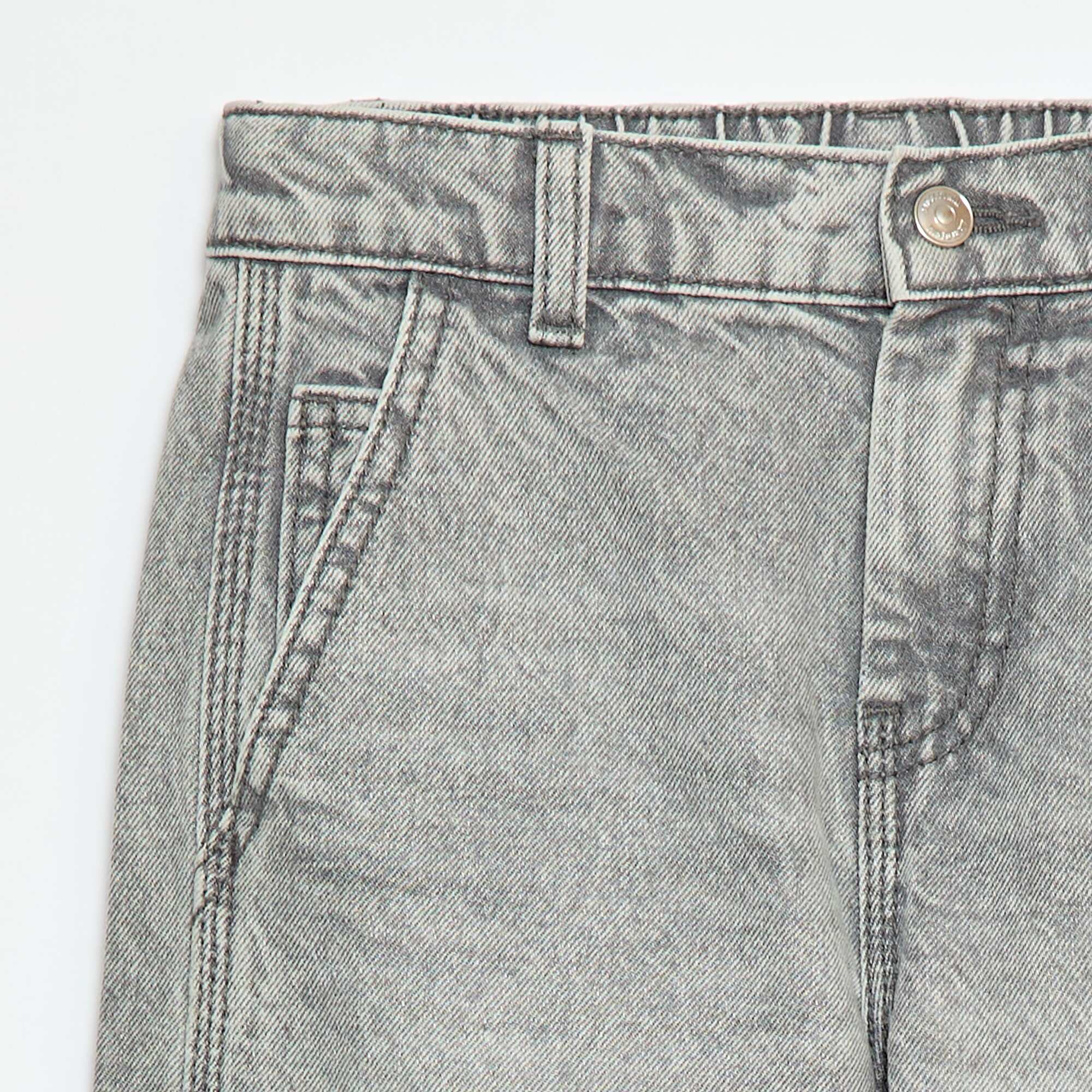 Loose Jeans with Large Pockets GREY - Image 3