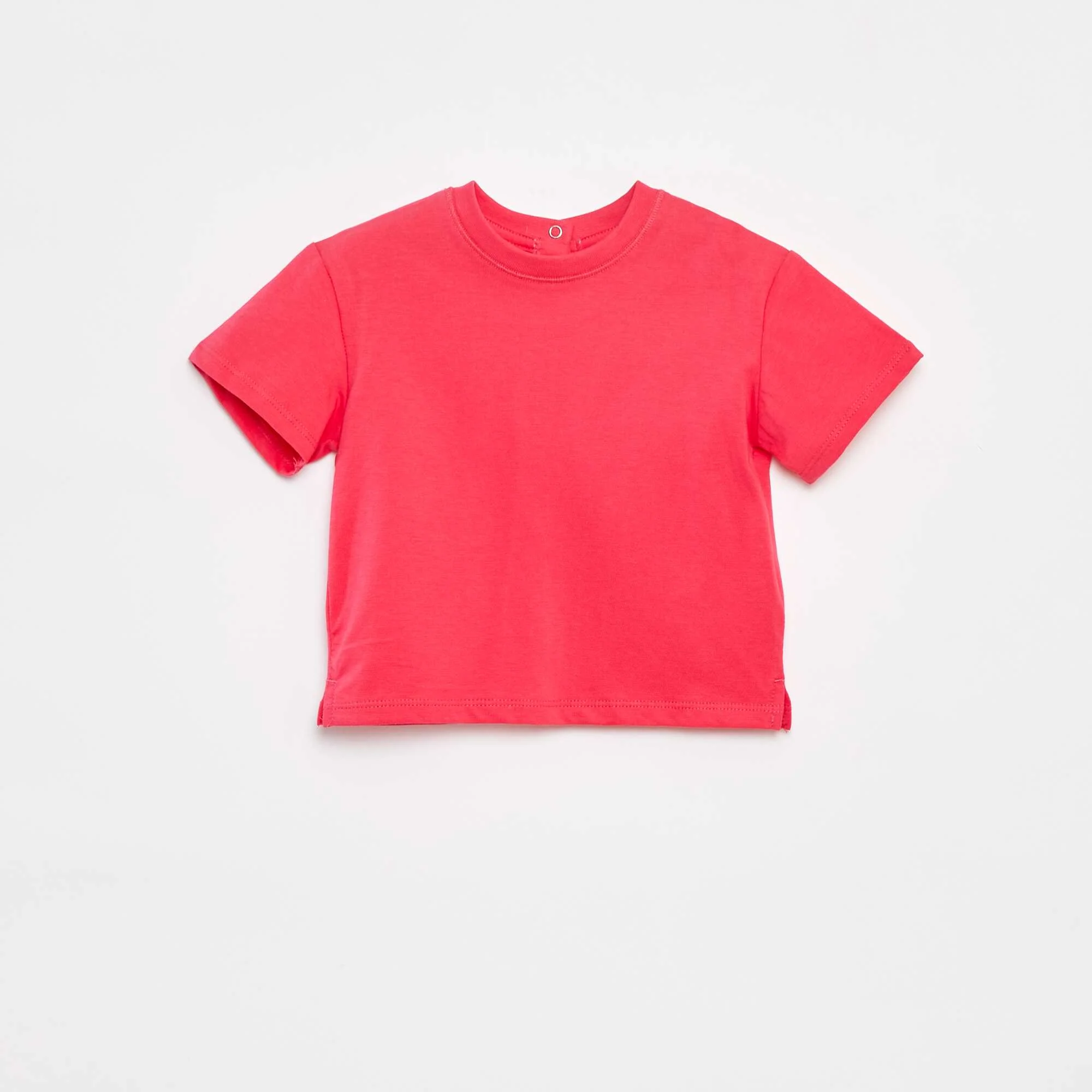 Loose Plain Short-Sleeve T-Shirt PINK
