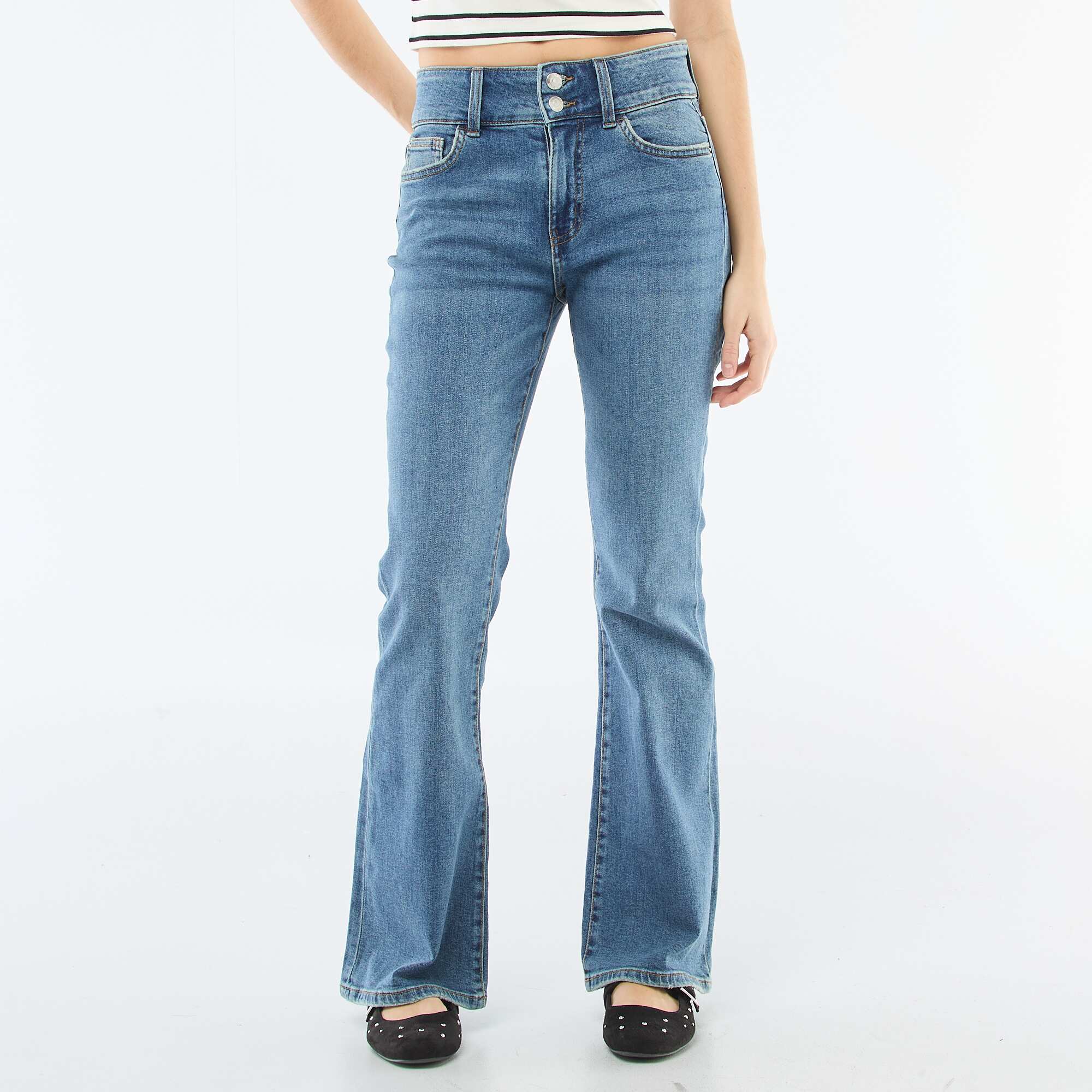 Low-Rise Bootcut Jeans BLUE - Image 2