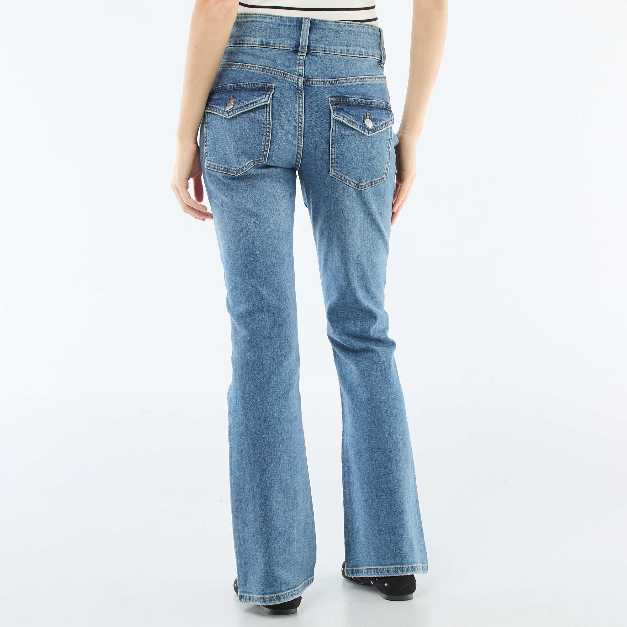 Low-Rise Bootcut Jeans BLUE - Image 3