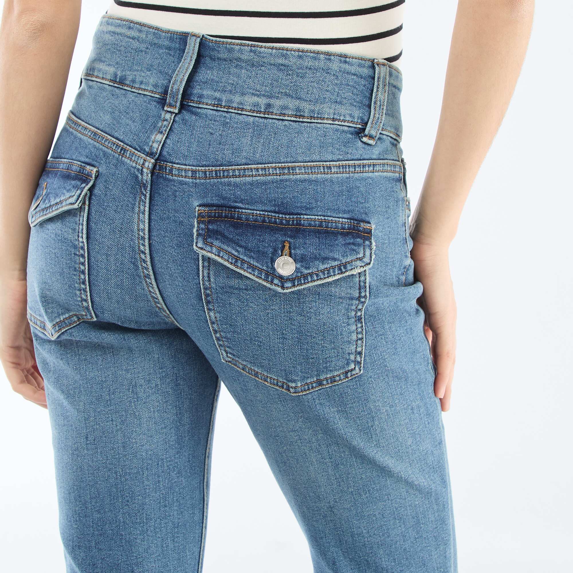 Low-Rise Bootcut Jeans BLUE - Image 6