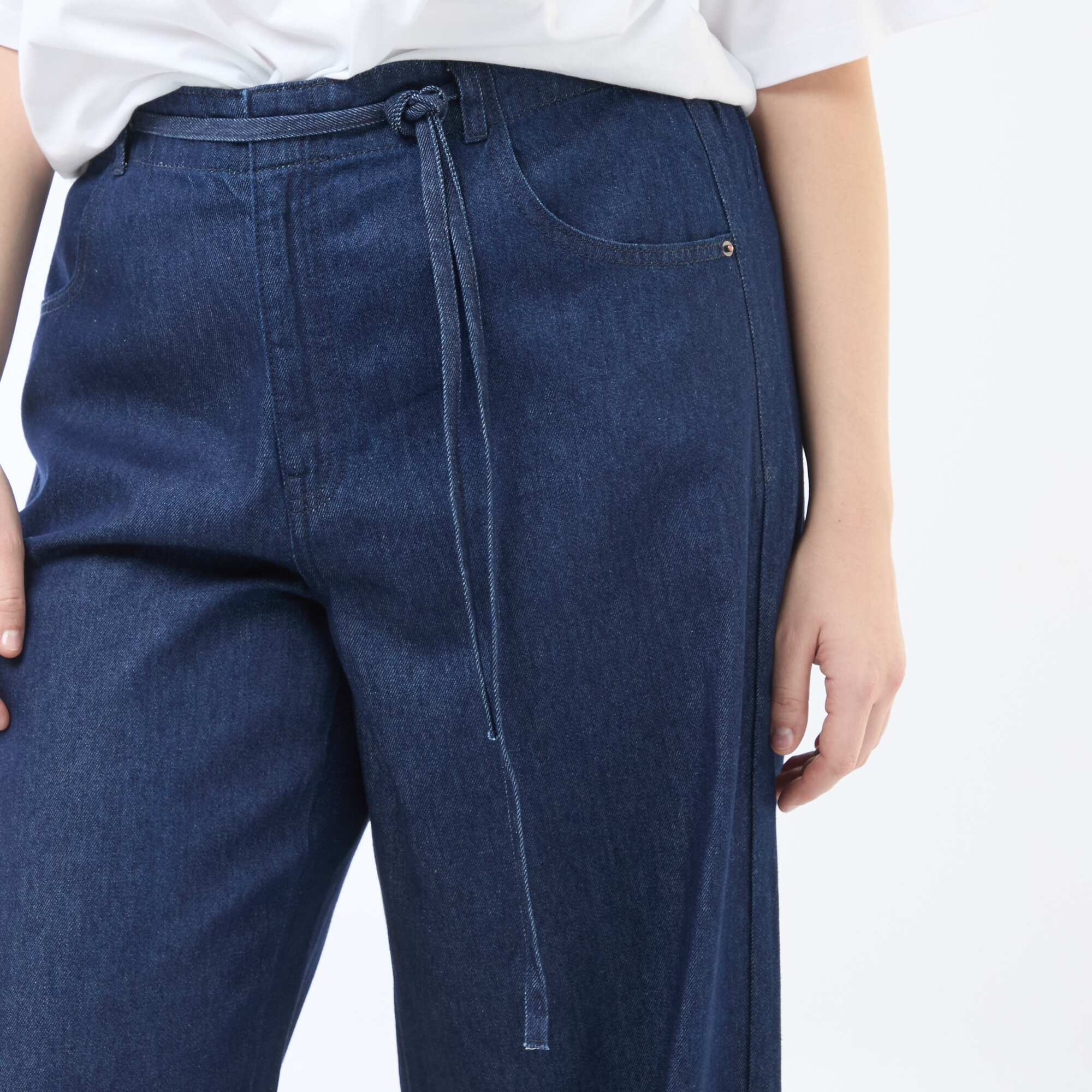 Low-Rise Wide Leg Denim Jeans BLUE - Image 4