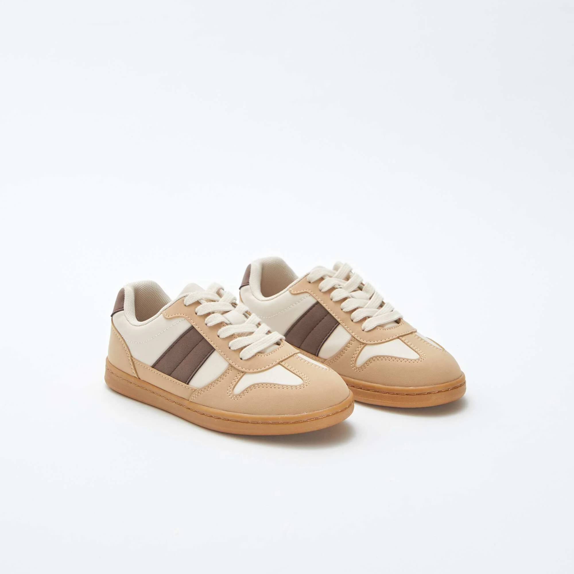 Low-top lace-up trainers WHITE