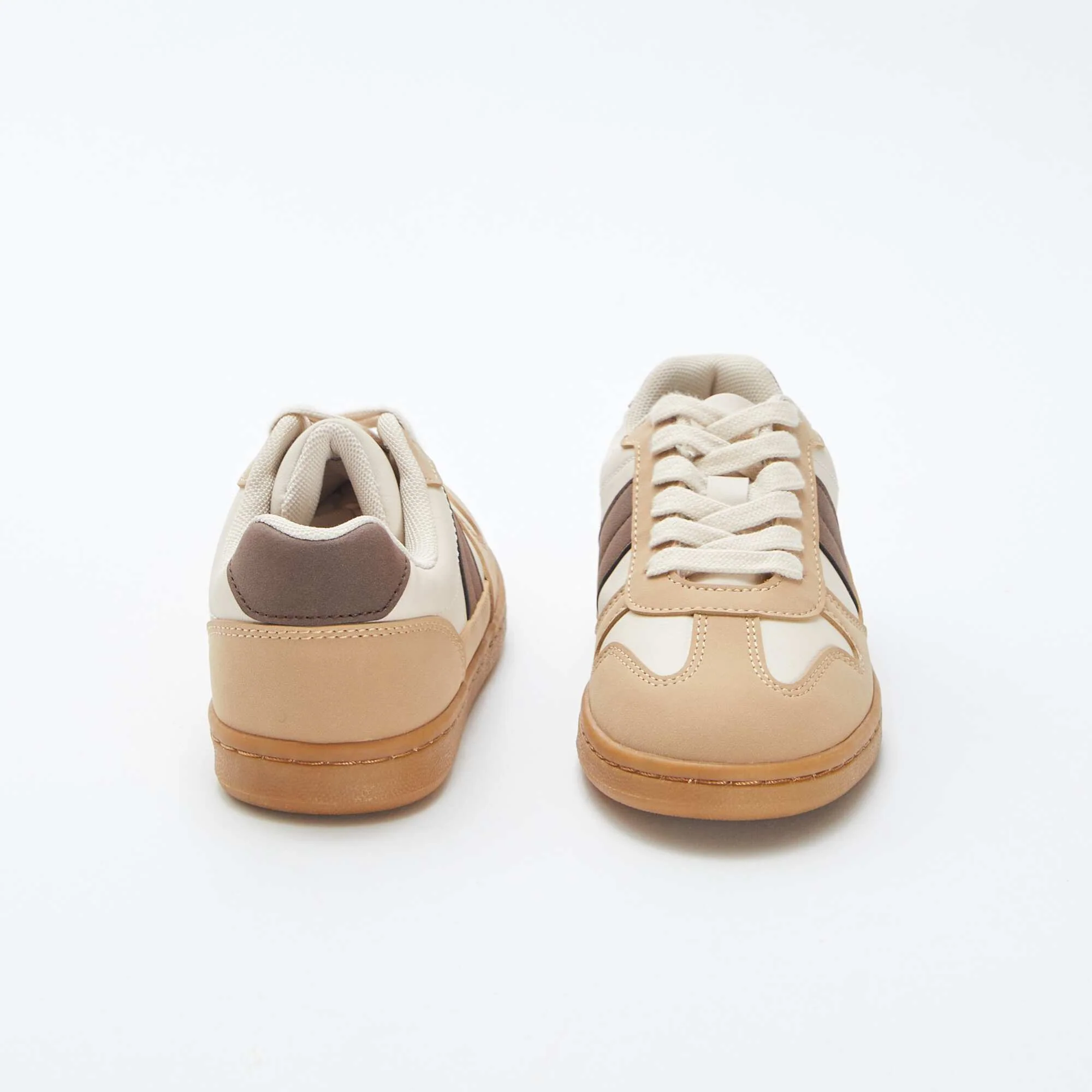 Low-top lace-up trainers WHITE - Image 3
