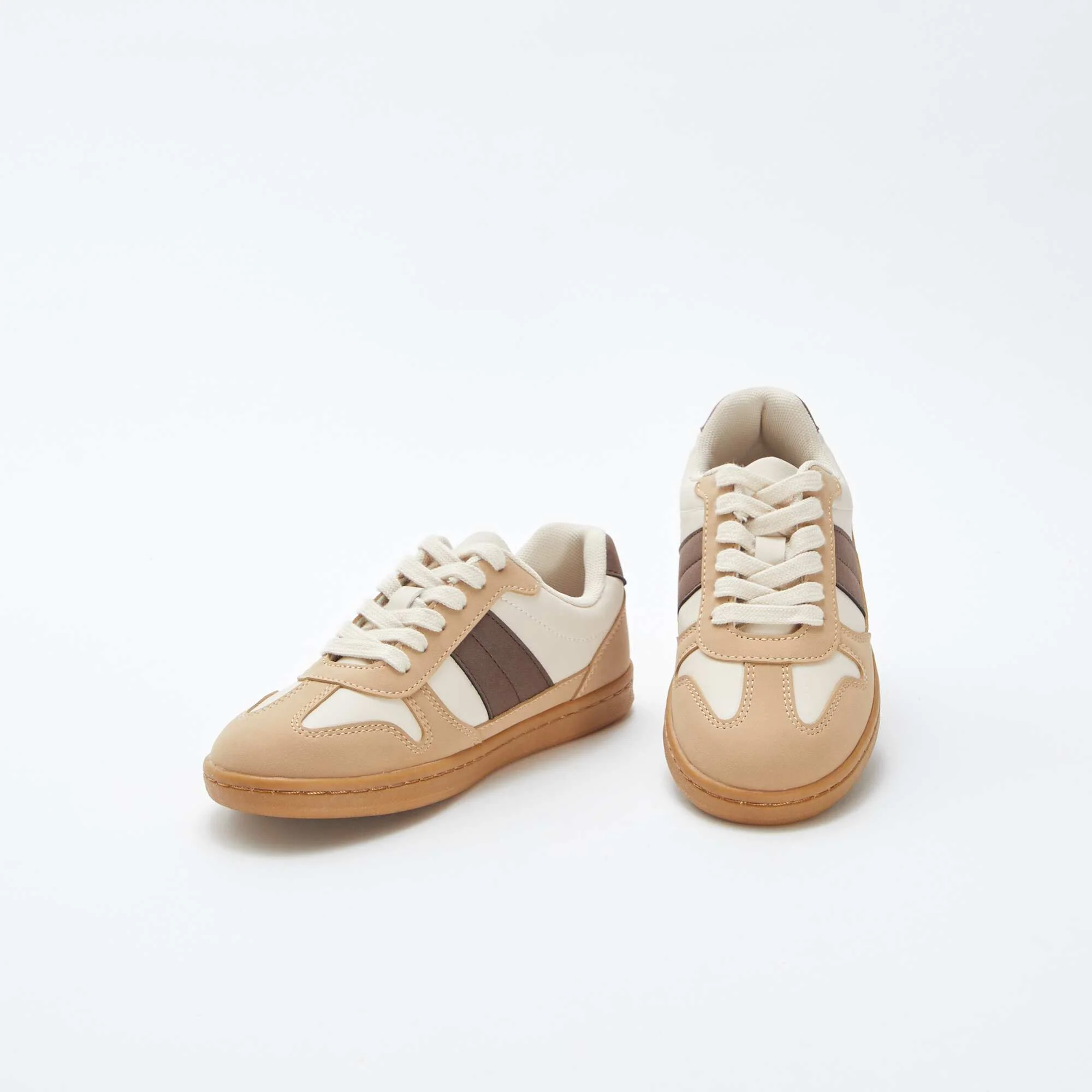 Low-top lace-up trainers WHITE - Image 5