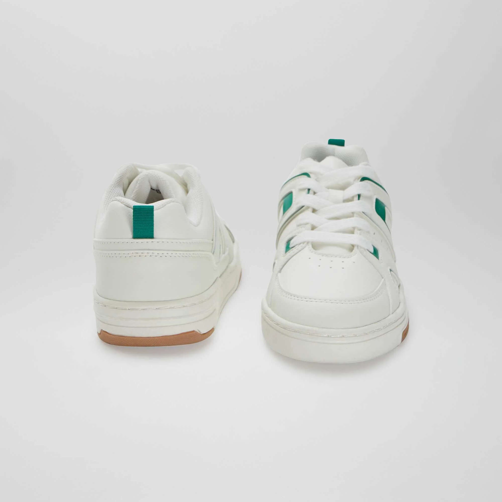 Low-top sporty trainers WHITE - Image 3