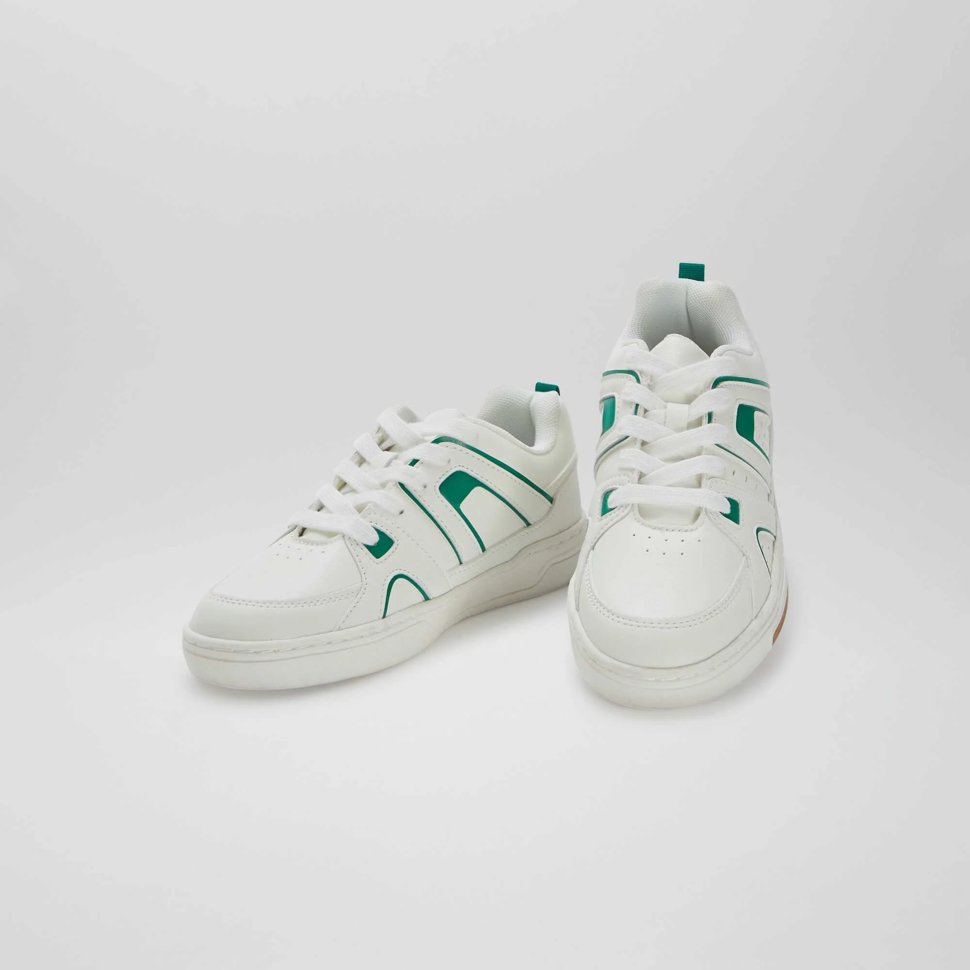 Low-top sporty trainers WHITE - Image 5