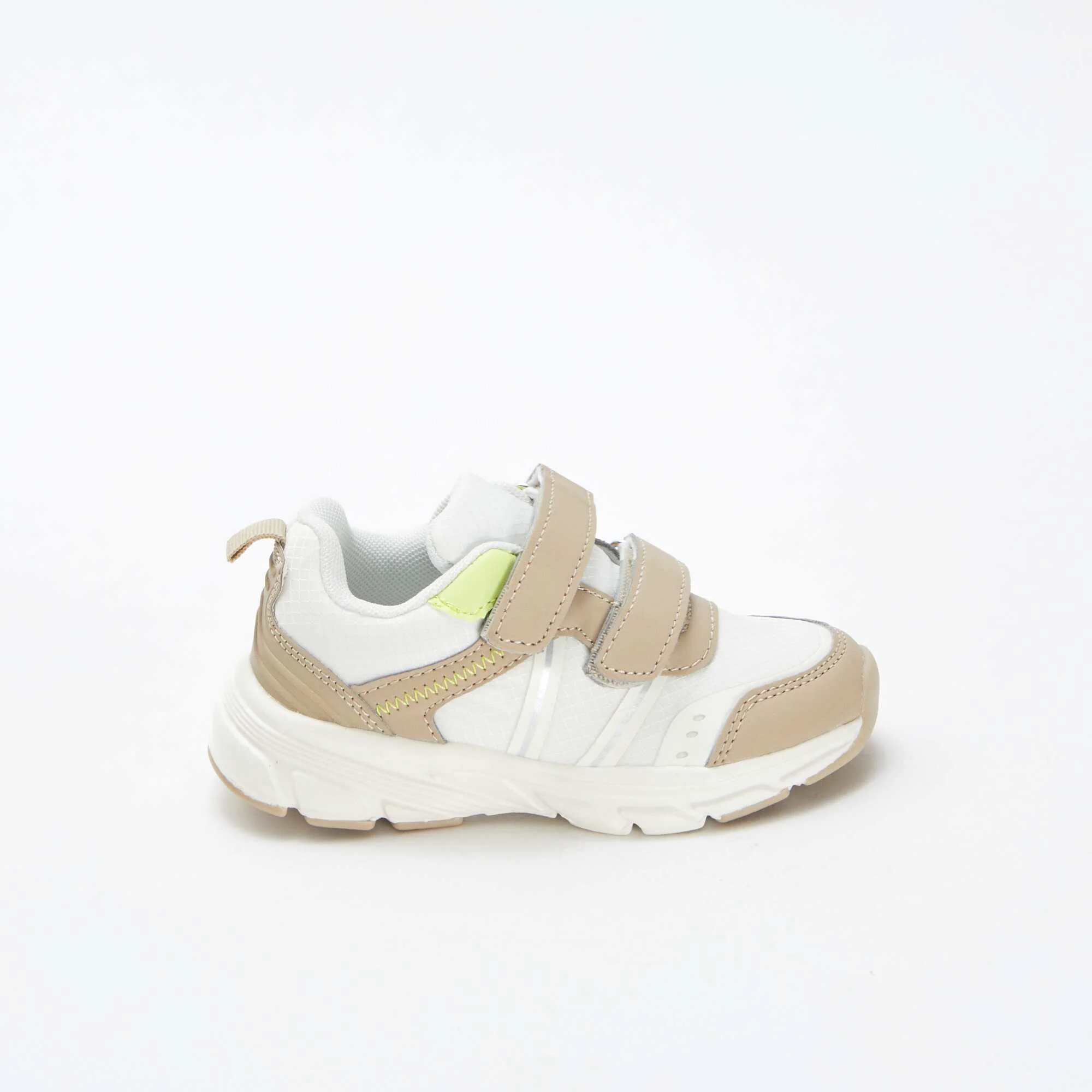 Low-top trainers with neon details BEIGE - Image 2