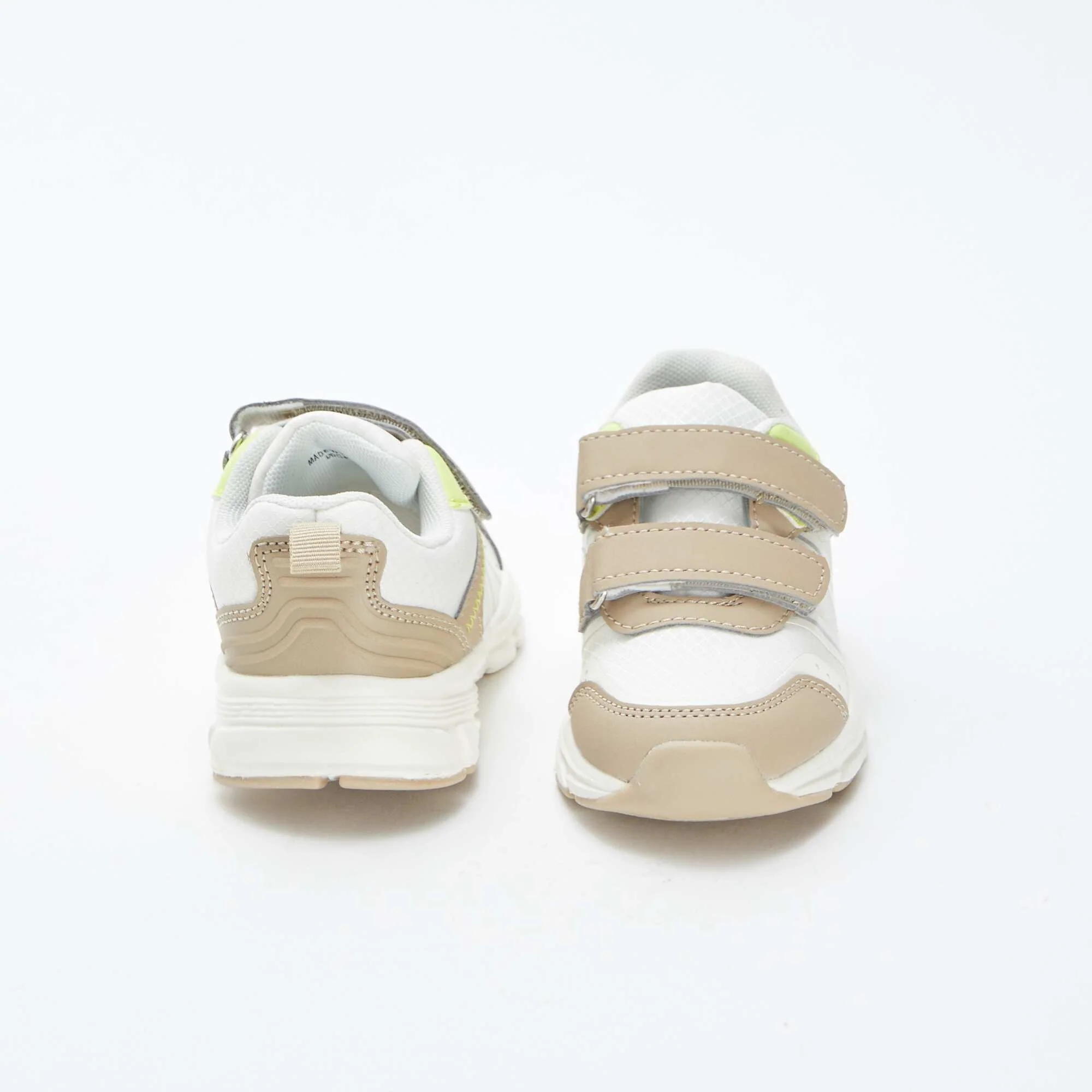 Low-top trainers with neon details BEIGE - Image 3