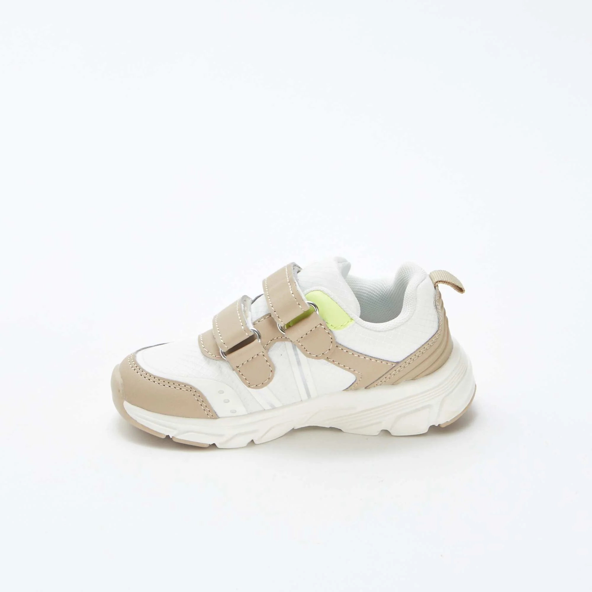Low-top trainers with neon details BEIGE - Image 4
