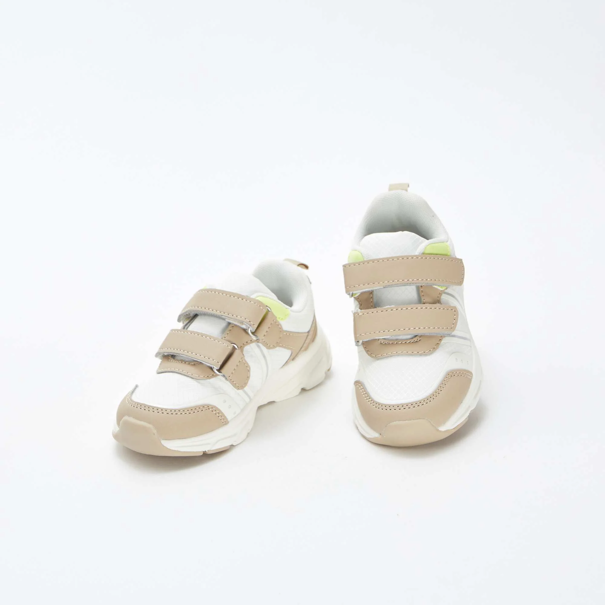 Low-top trainers with neon details BEIGE - Image 5