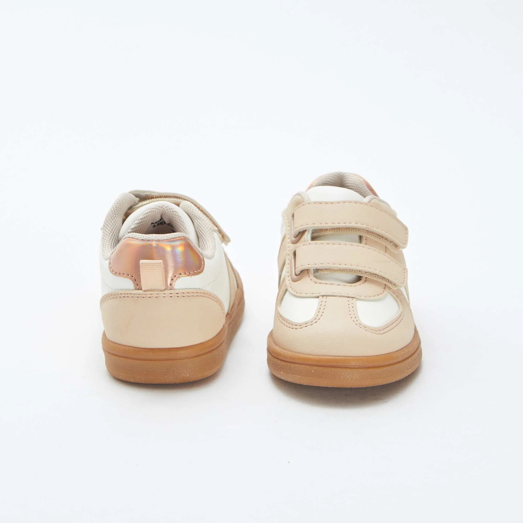 Low-top Velcro trainers BEIGE - Image 3