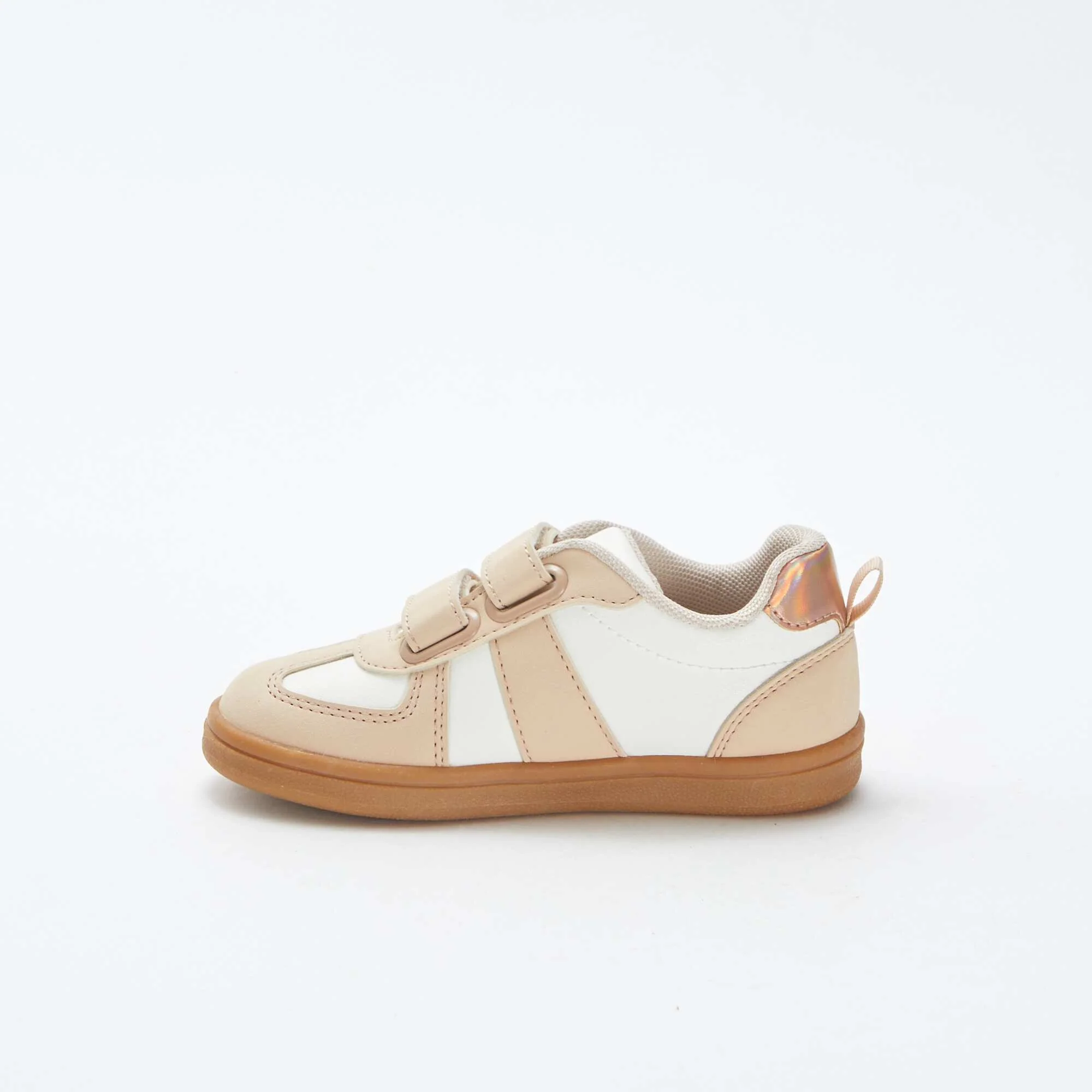 Low-top Velcro trainers BEIGE - Image 4