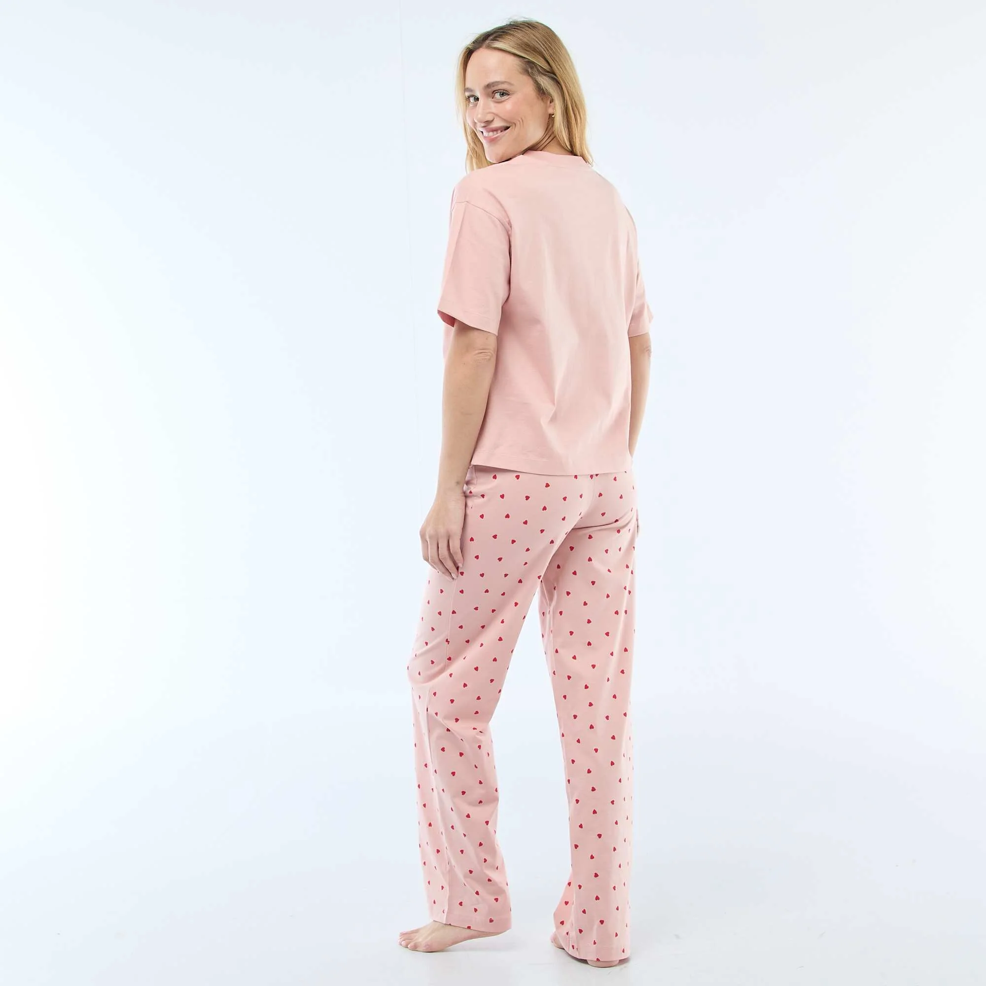Marie Print 2-Piece Pajama Set PINK - Image 3