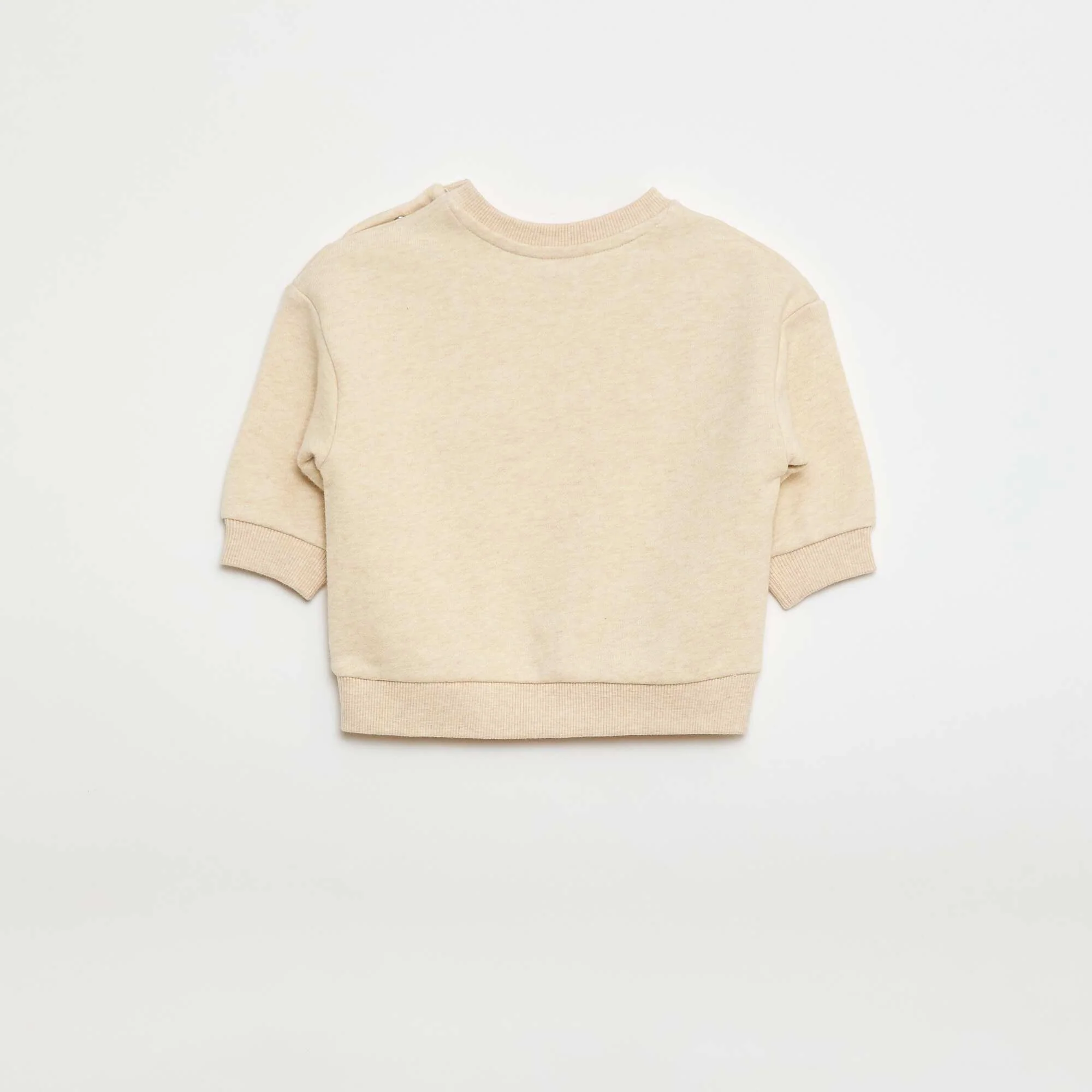 Marled French Terry Sweatshirt BEIGE - Image 3