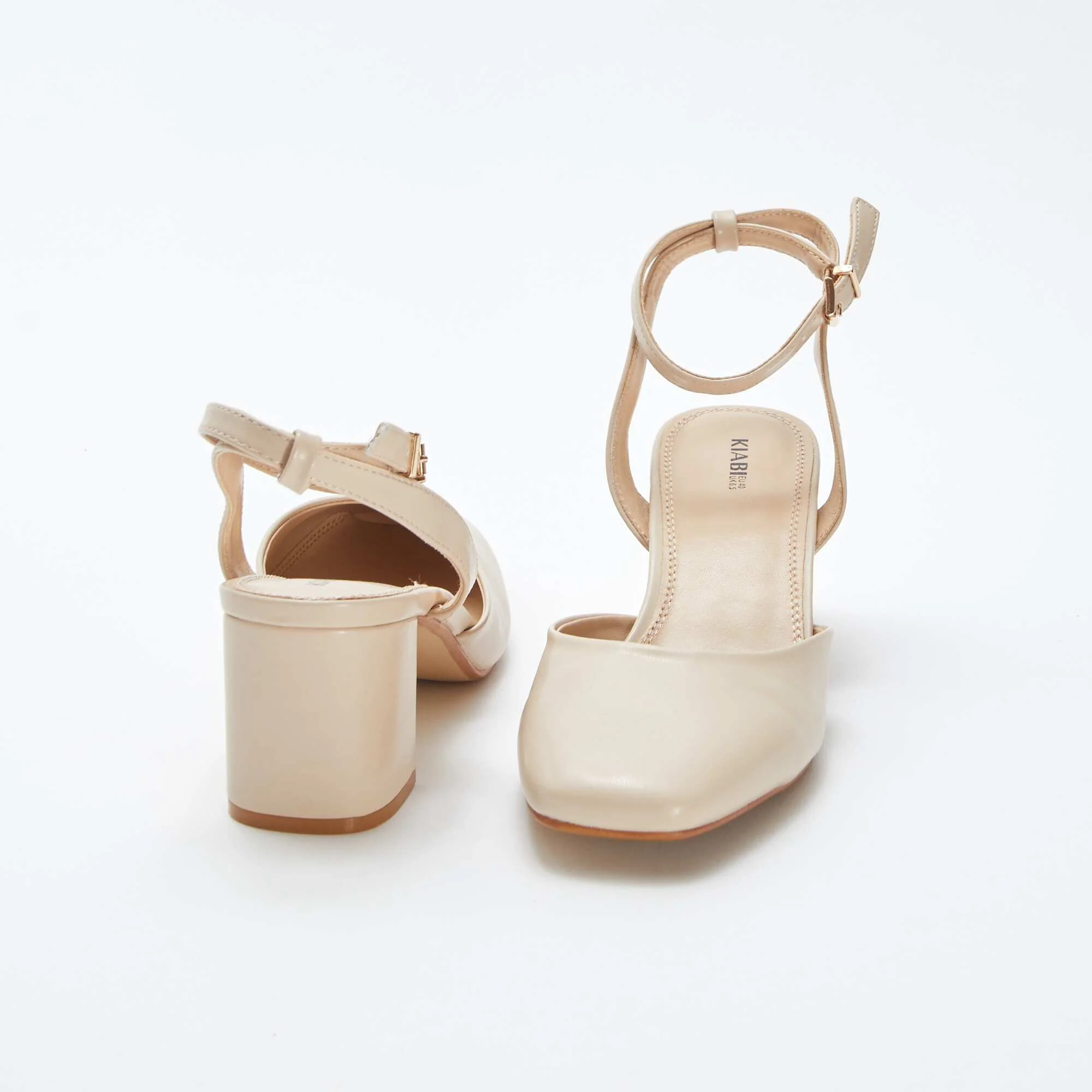 Mary Jane-style heeled sandals BEIGE - Image 3