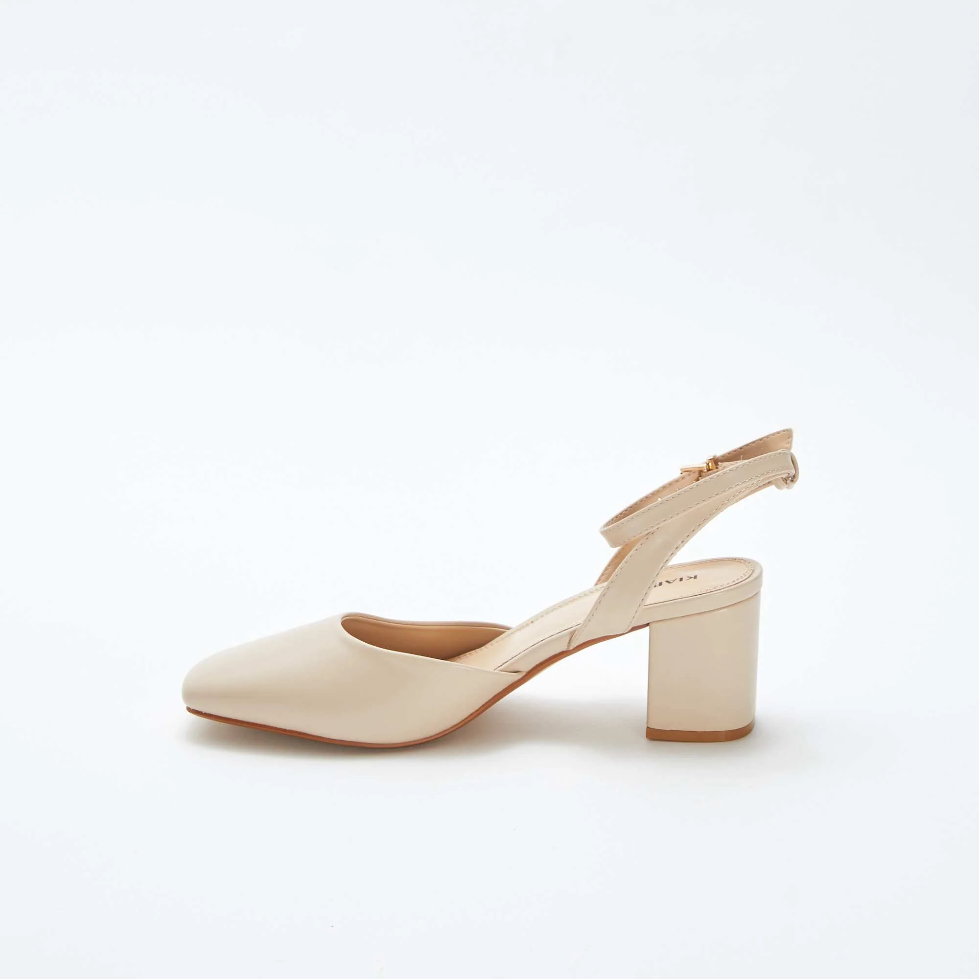 Mary Jane-style heeled sandals BEIGE - Image 4