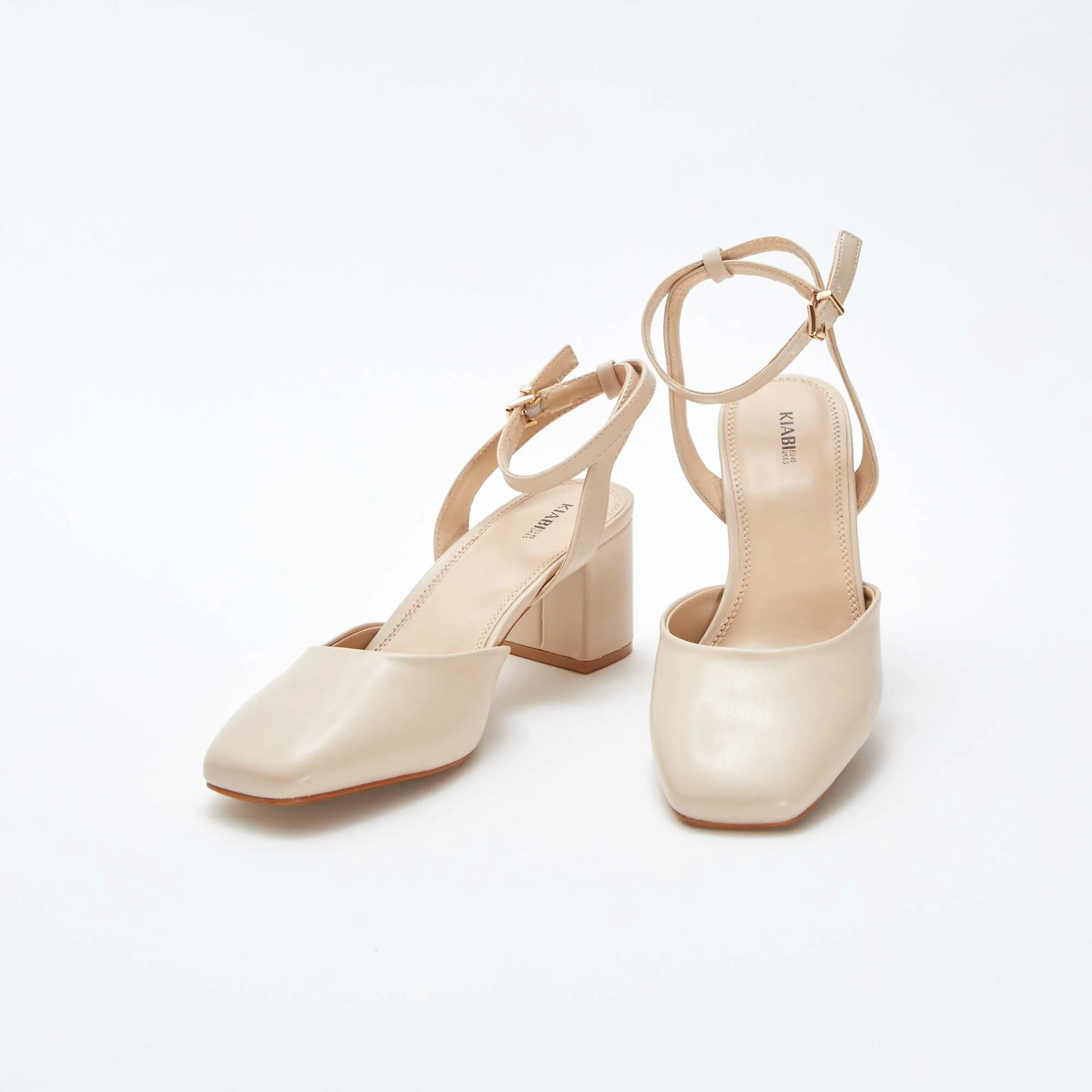 Mary Jane-style heeled sandals BEIGE - Image 5