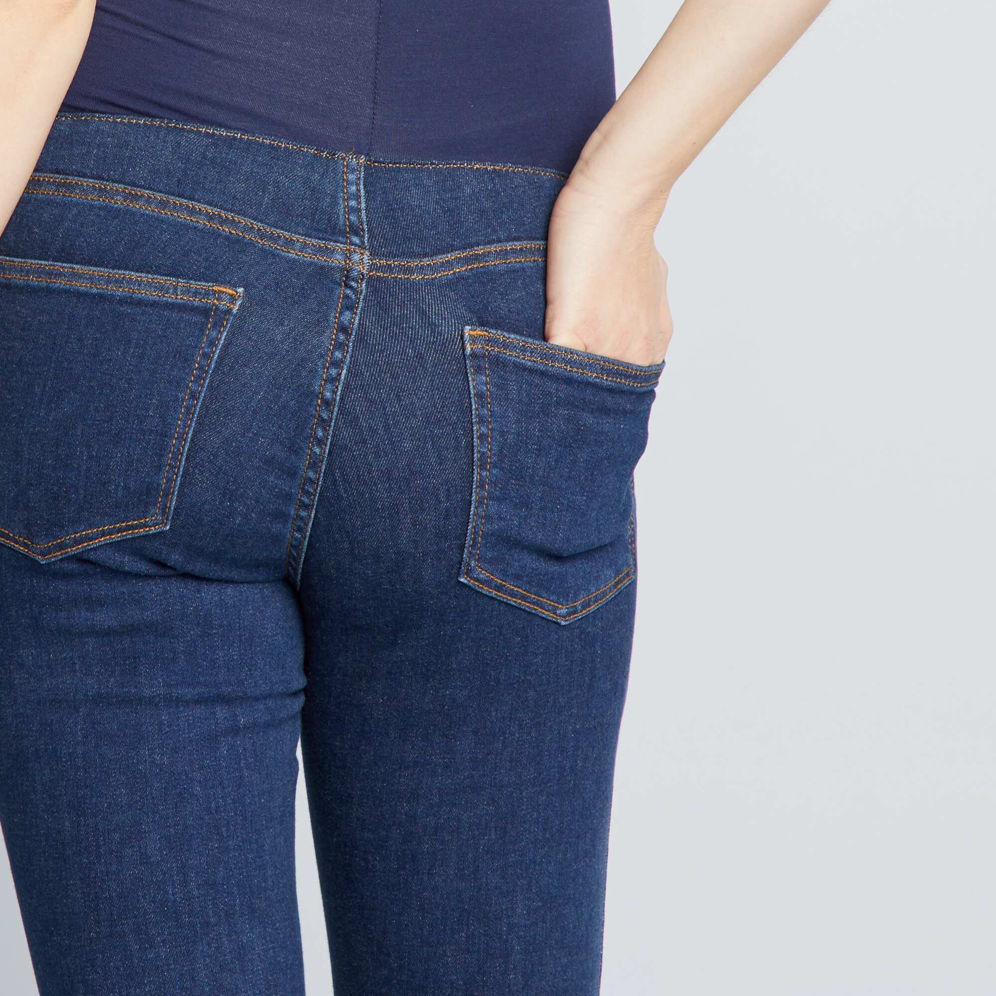 Maternity jeggings with support panel BLUE - Image 6