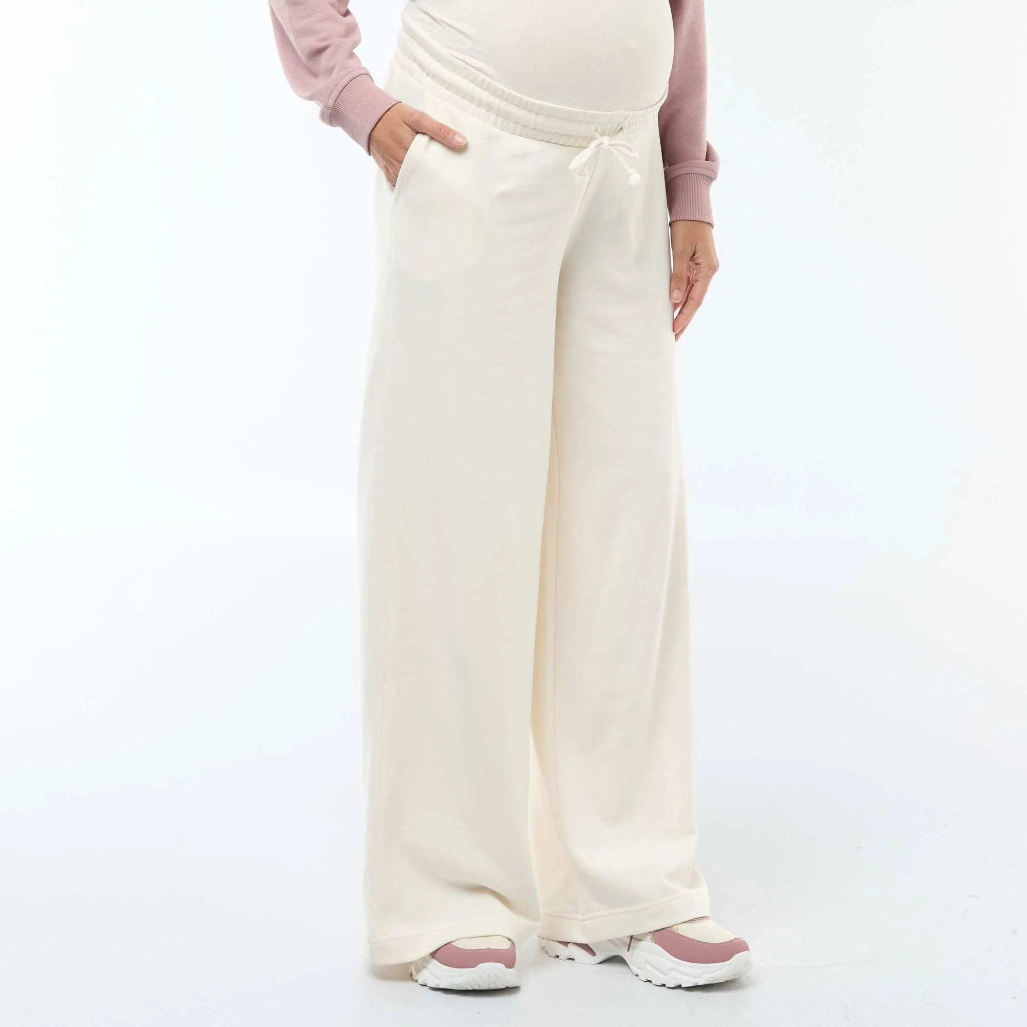 Maternity Joggers WHITE - Image 4