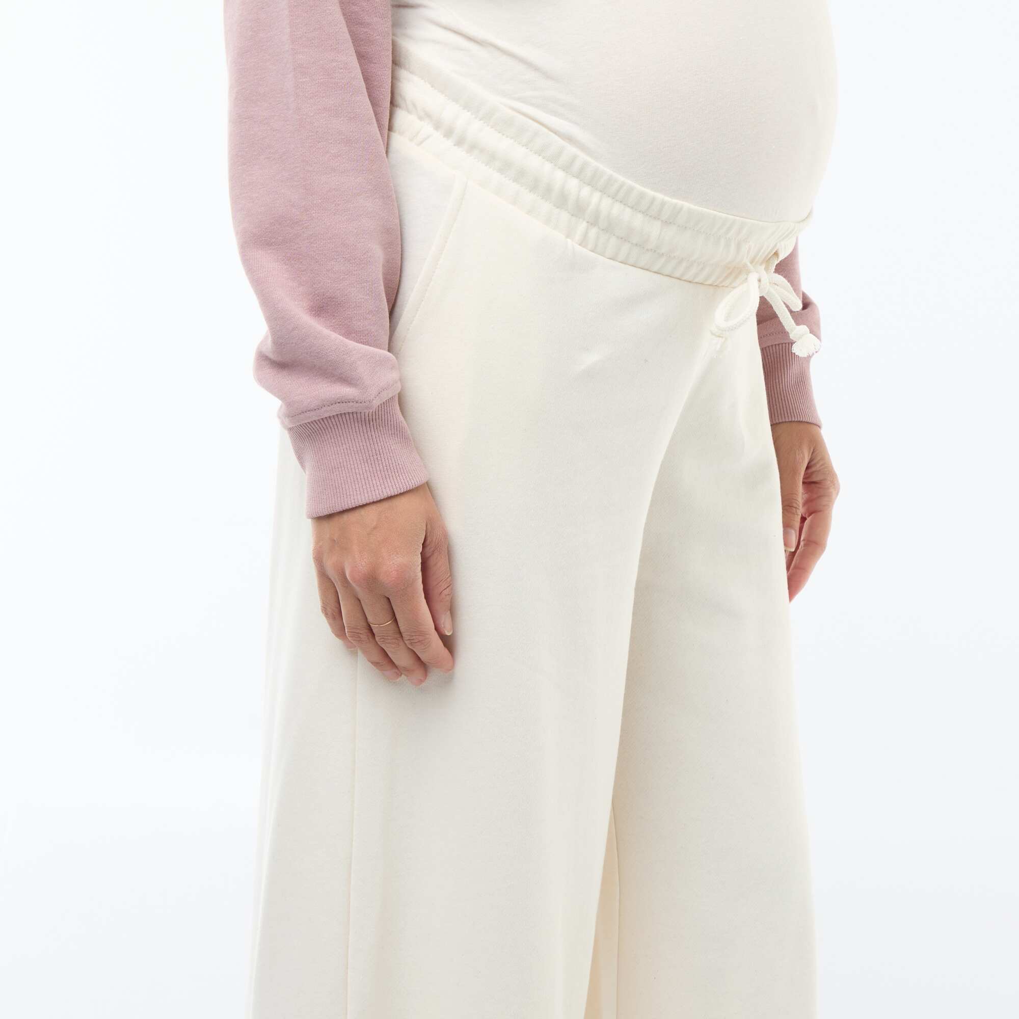 Maternity Joggers WHITE - Image 5