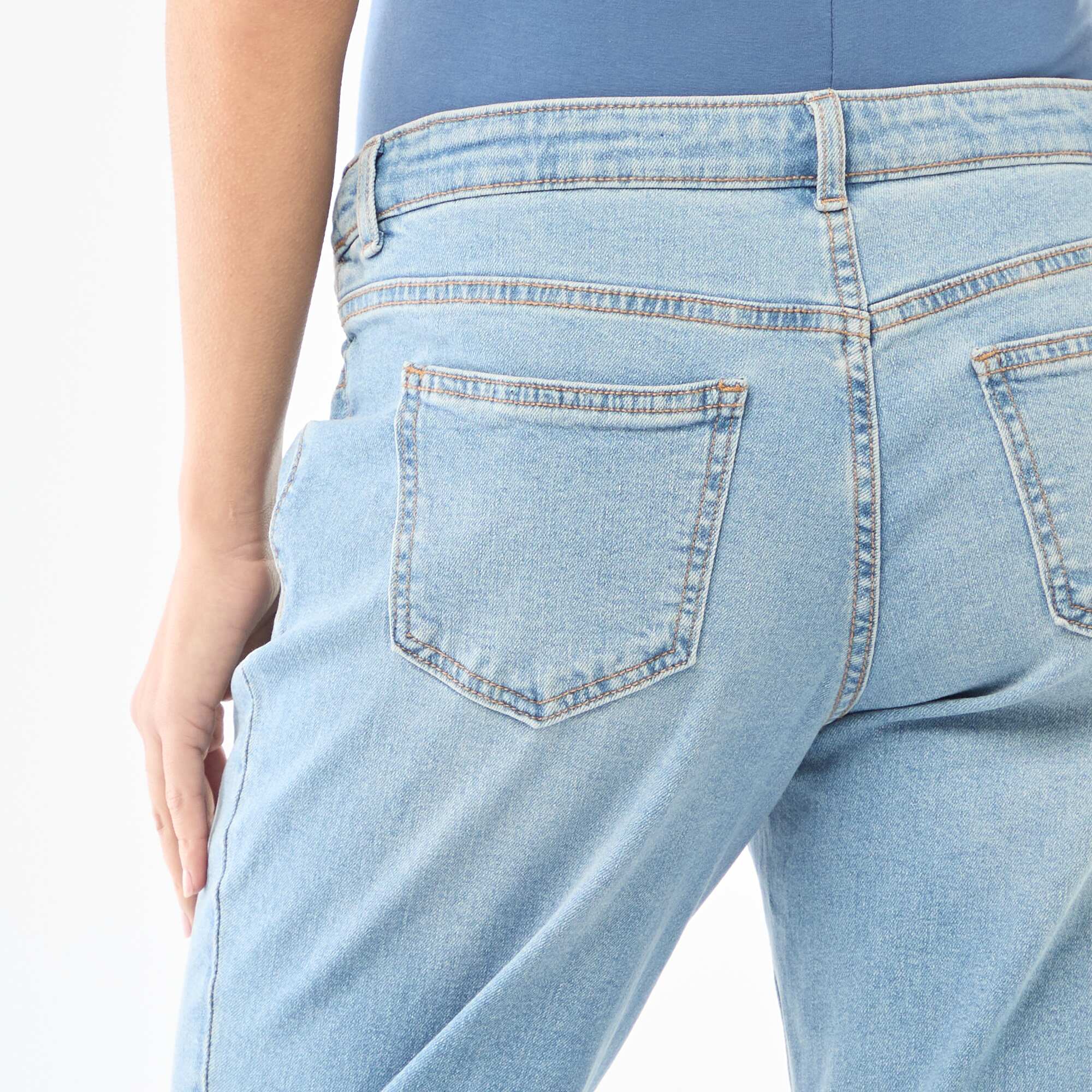 Maternity Mom Fit Jeans BLUE - Image 5