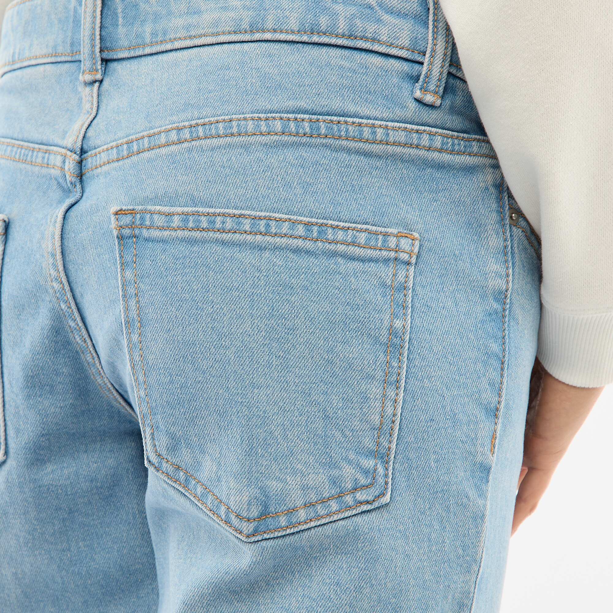 Maternity Trousers with Stretch Waistband BLUE - Image 5
