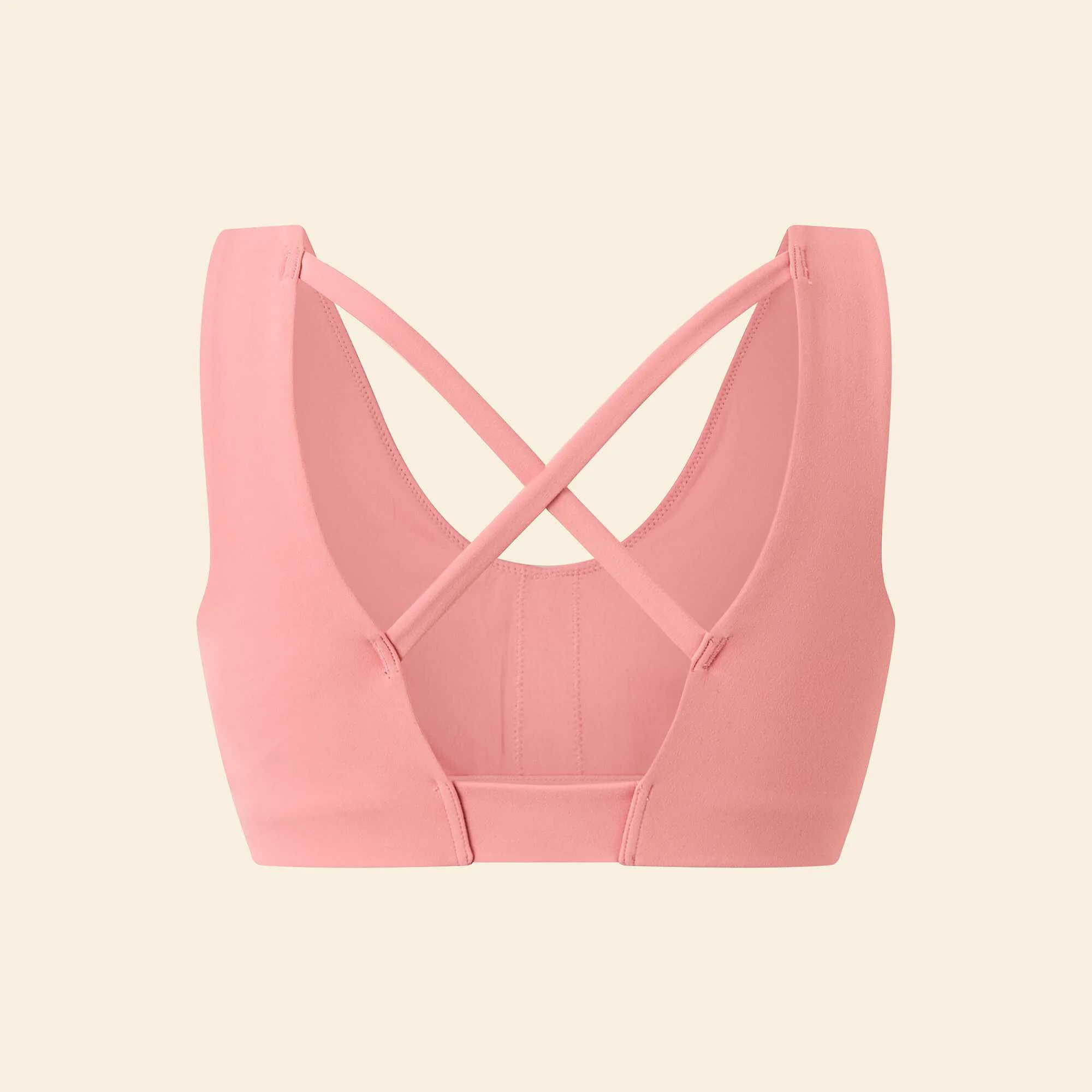 Medium Support Criss-Cross Back Sports Bra PINK - Image 2