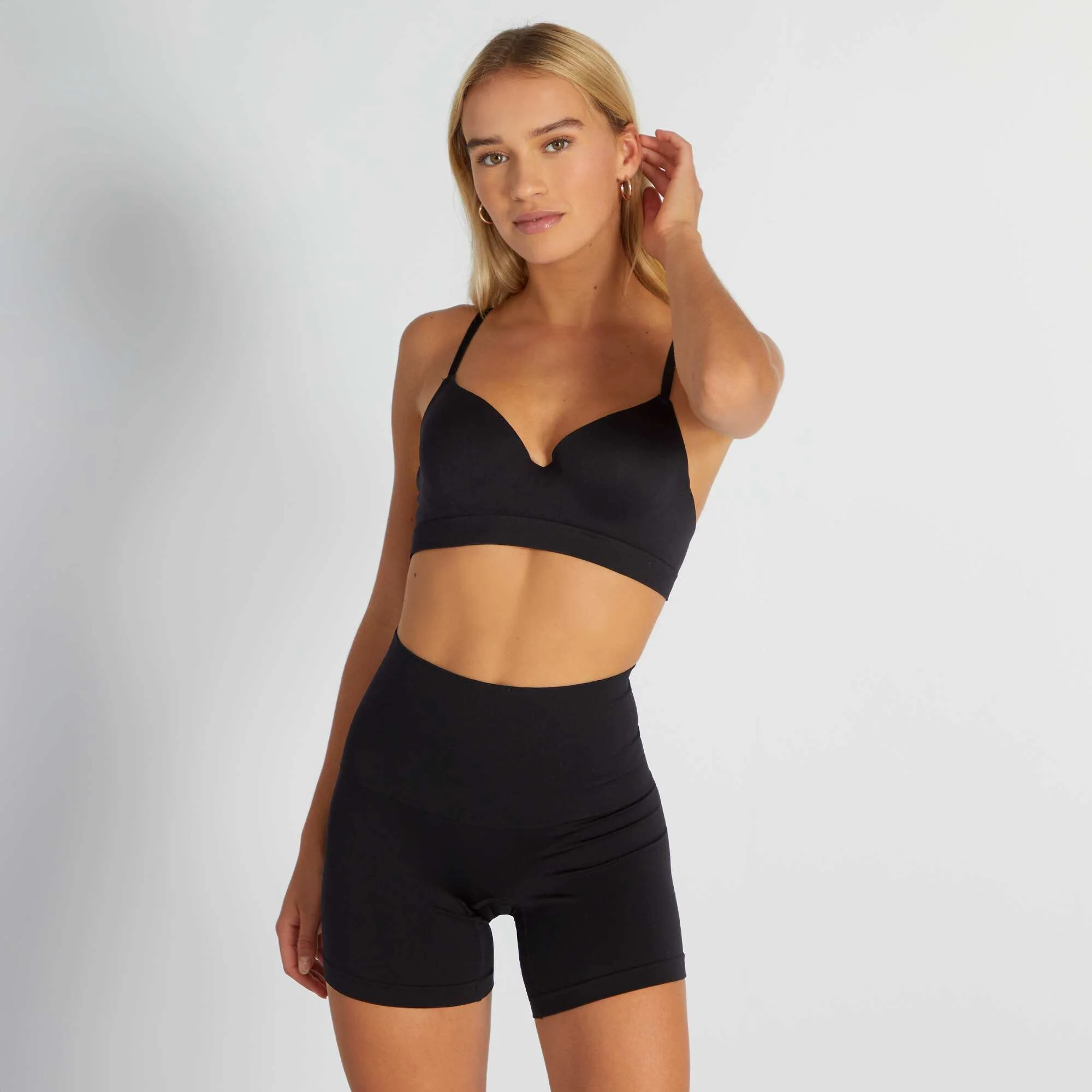 Microfibre boy shorts Black