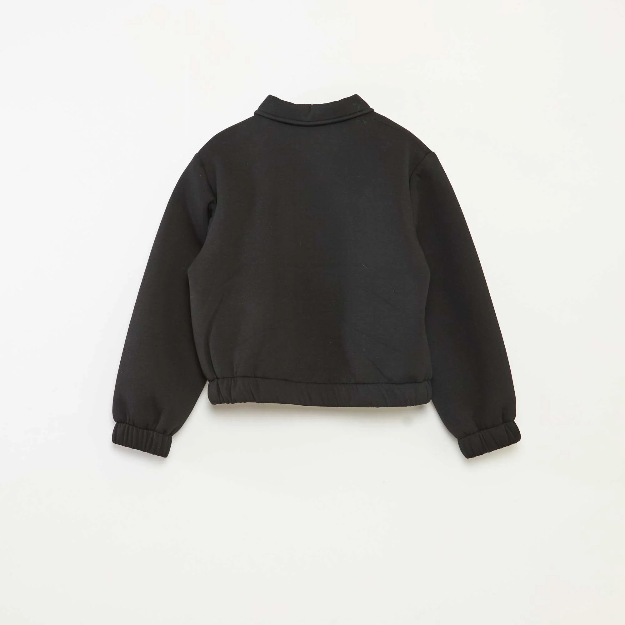 Milano knit jacket with elasticated hem BLACK - Image 3