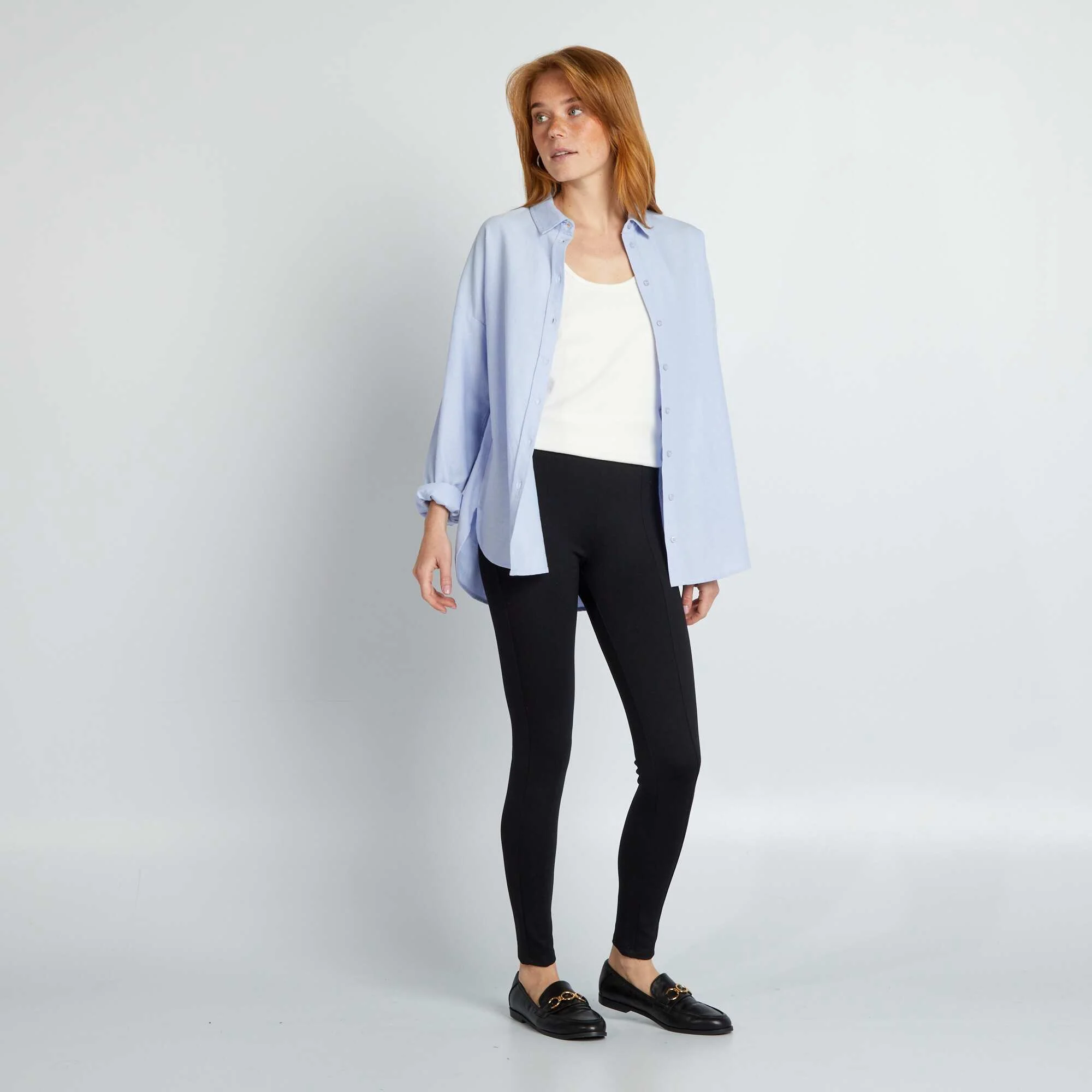 Milano knit long leggings BLACK
