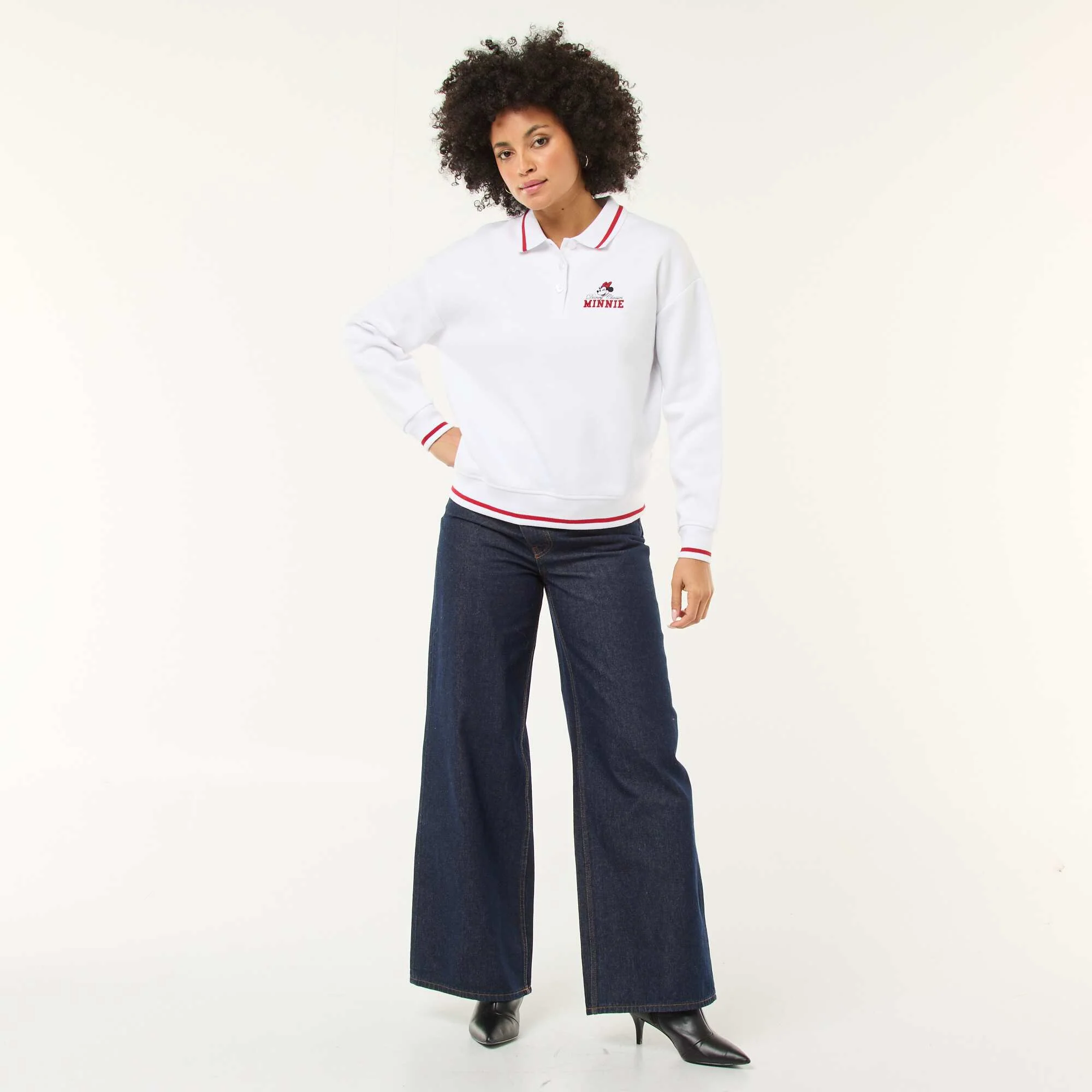 Minnie Mouse Disney Polo Sweatshirt WHITE - Image 2
