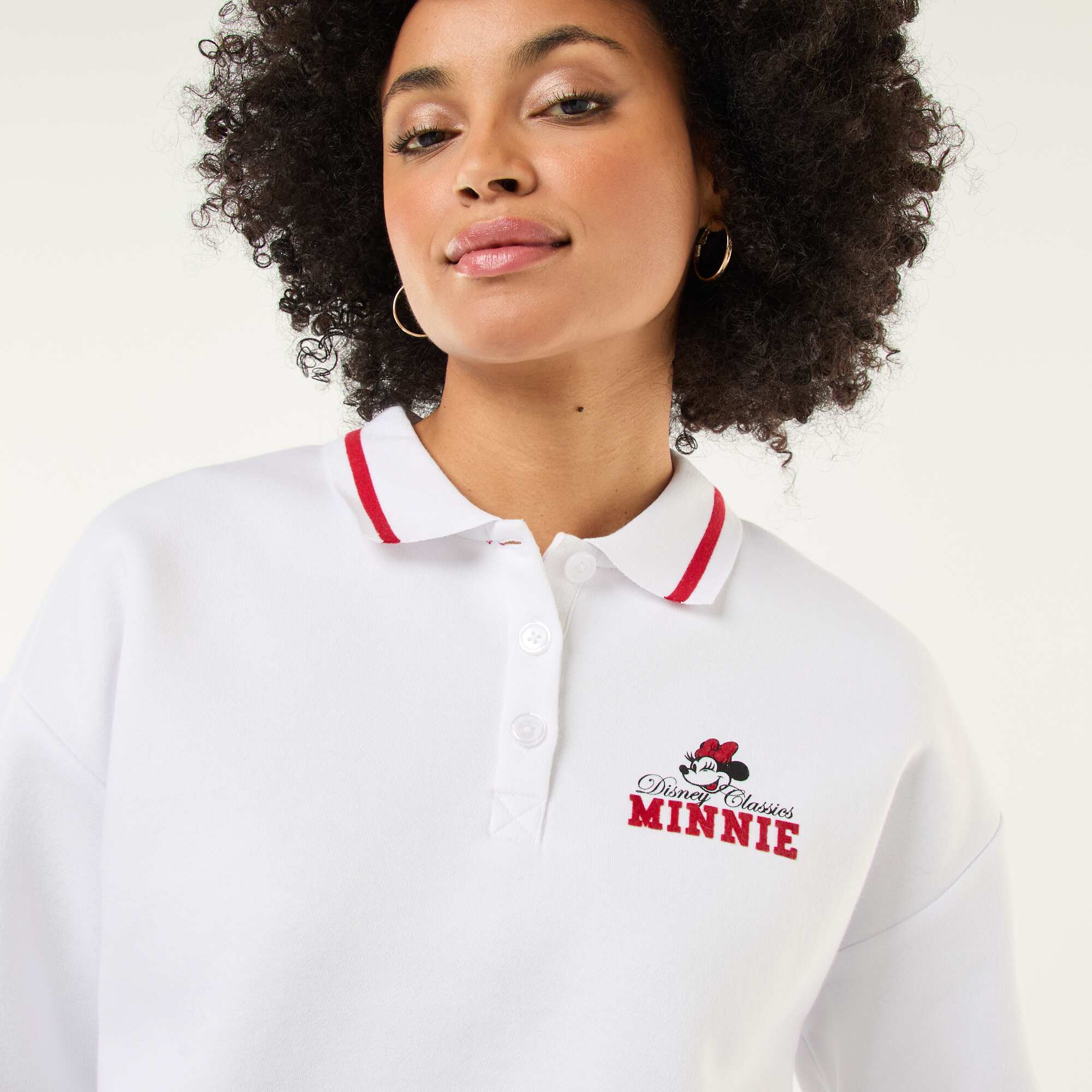 Minnie Mouse Disney Polo Sweatshirt WHITE - Image 5