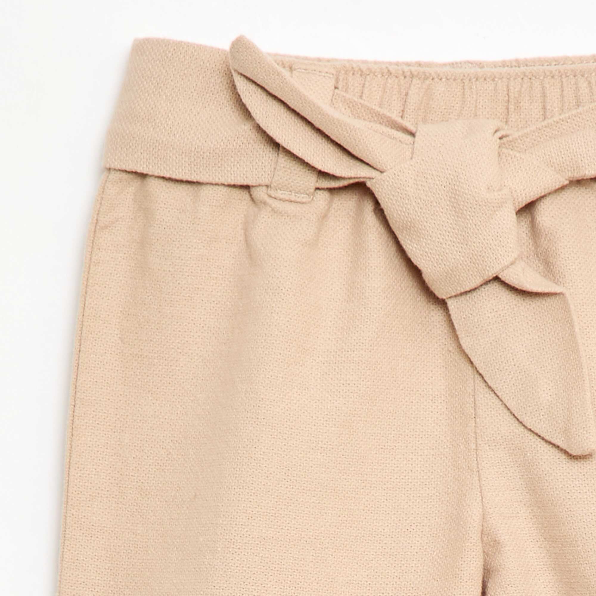 Mixed Linen Trousers BEIGE - Image 3